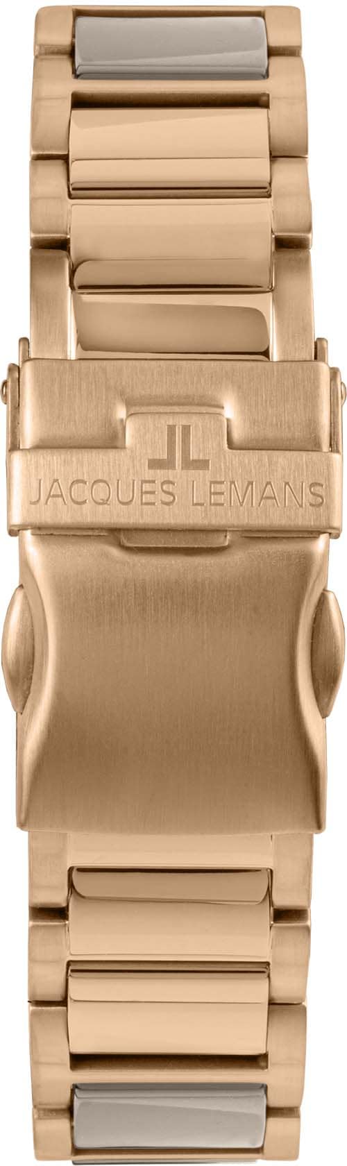 Jacques Lemans Keramikuhr »Liverpool, 42-12M«, Quarzuhr, Armbanduhr, Damenuhr, Datum, Edelstahlarmband,Keramik