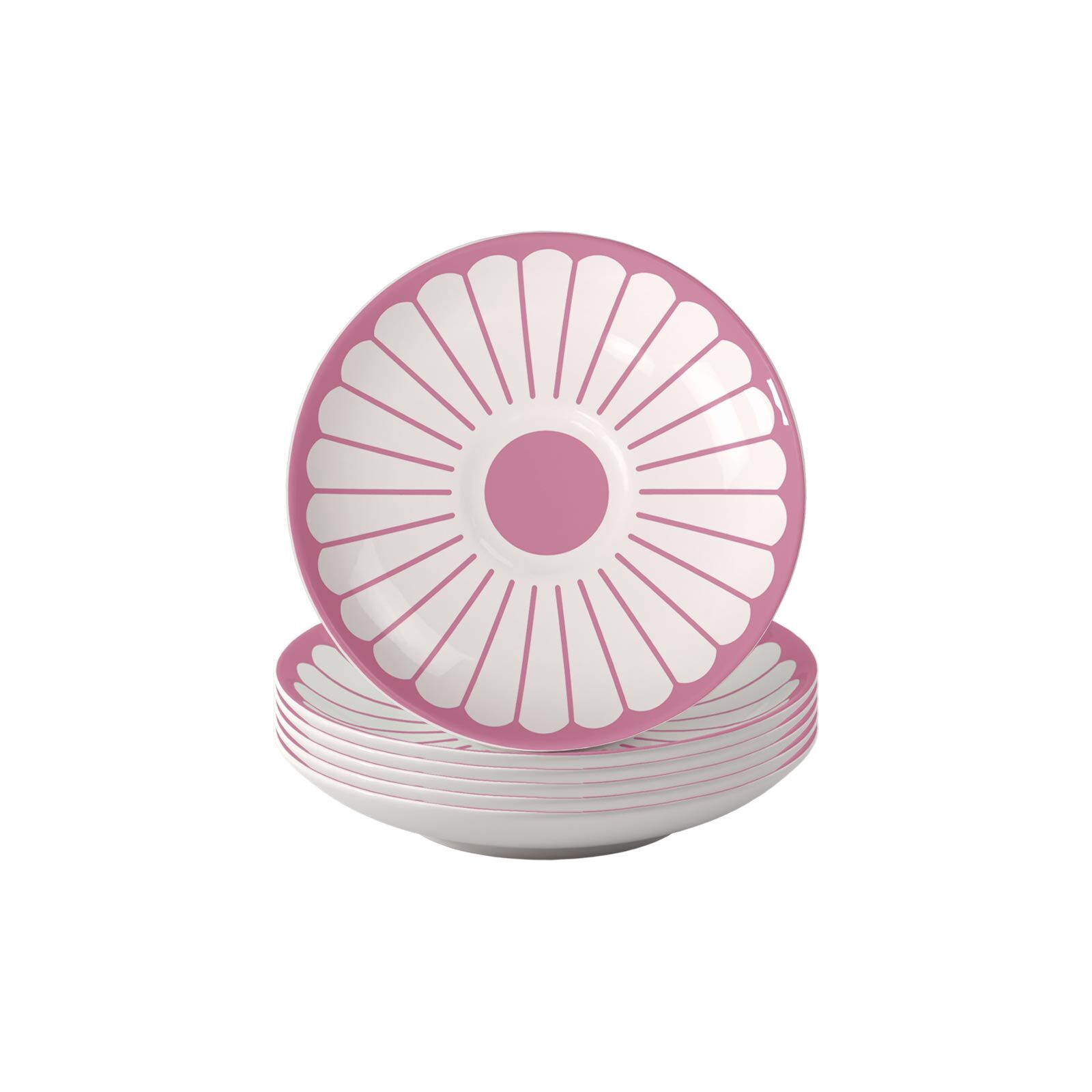 Villeroy & Boch Untertasse "Espressountertassen Fleur Couleur ø 11,7 cm 6er Set" Spülmaschinenfest, Mikrowellensicher