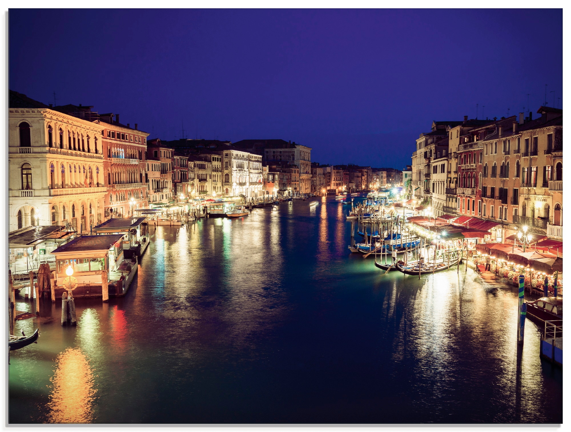 Artland Glasbild »Venedig bei Nacht«, Italien, (1 St.), in verschiedenen Größen