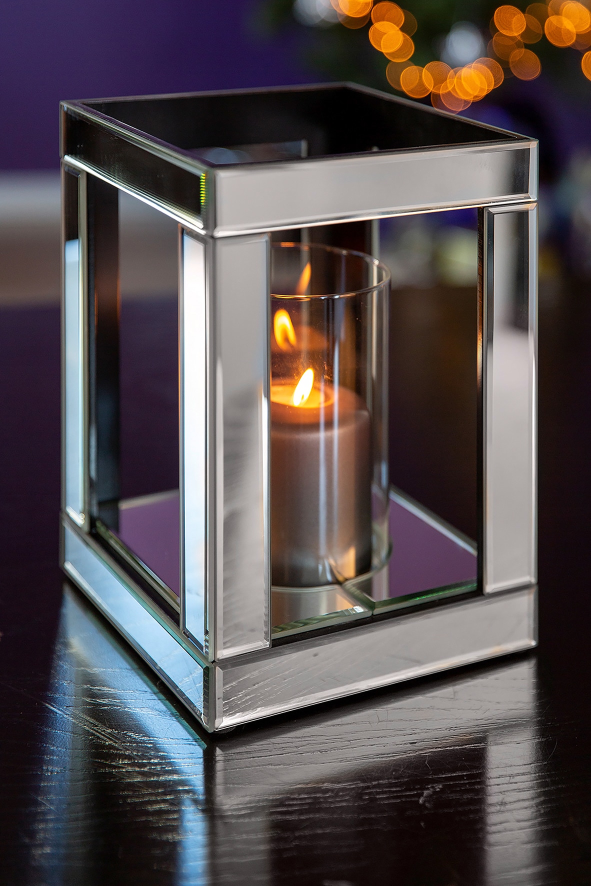 Fink Windlicht »DILARA«, mit Kristallglas BAUR | kaufen verspiegelt