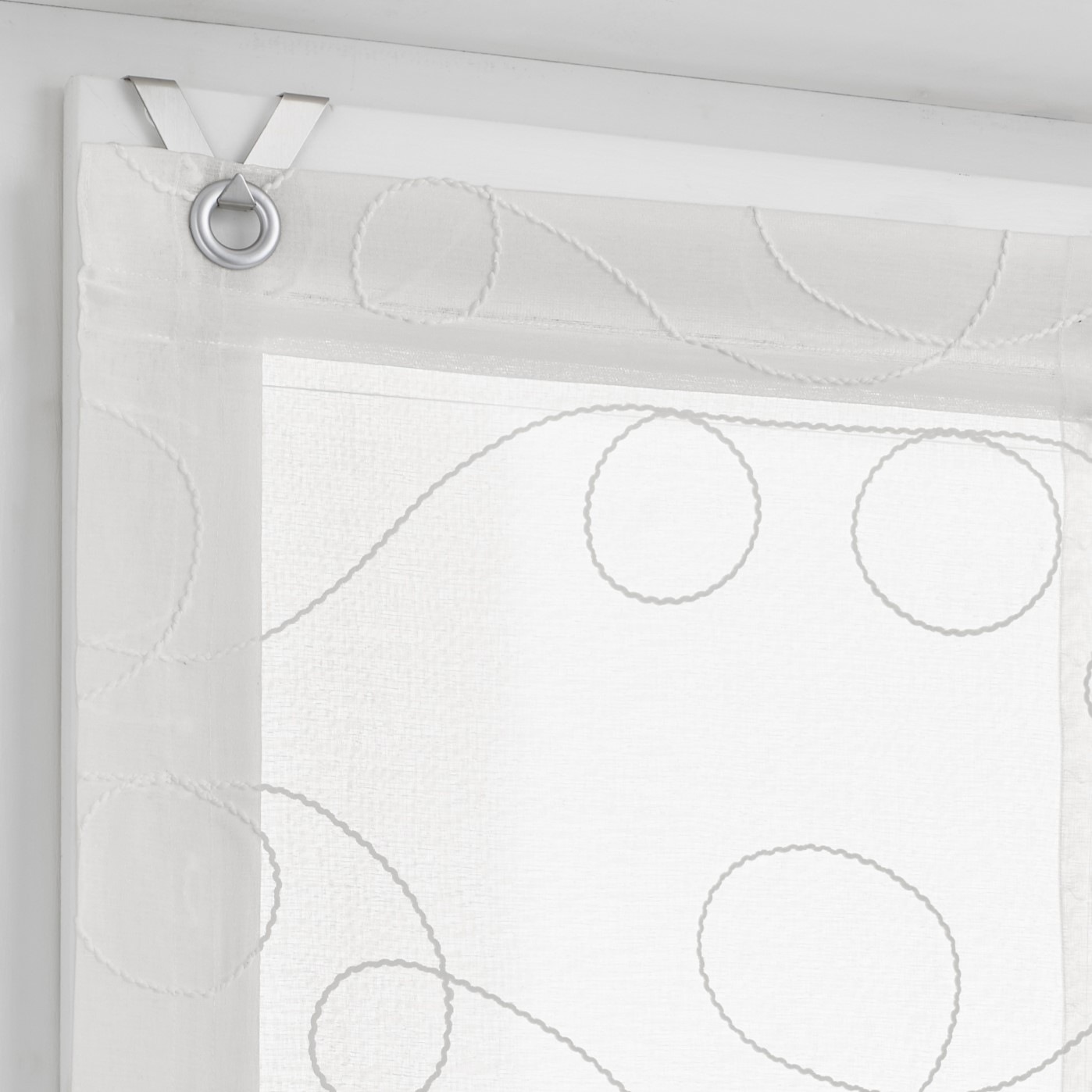 Kutti Raffrollo "Jasmin" mit Hakenaufhängung ohne Bohren einfarbig, bestick günstig online kaufen