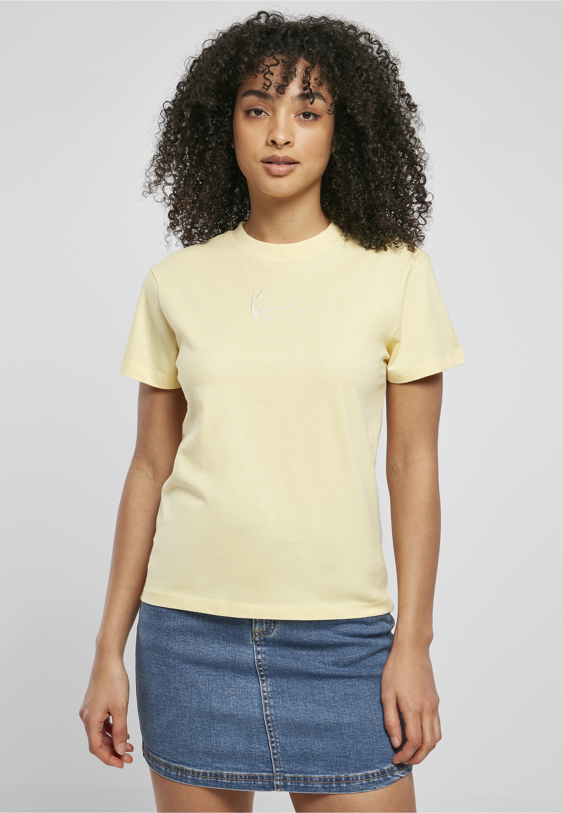 Karl Kani T-Shirt »Karl Kani Damen KW221-001-2 Small Signature Tee light yellow« 1 Stk.
