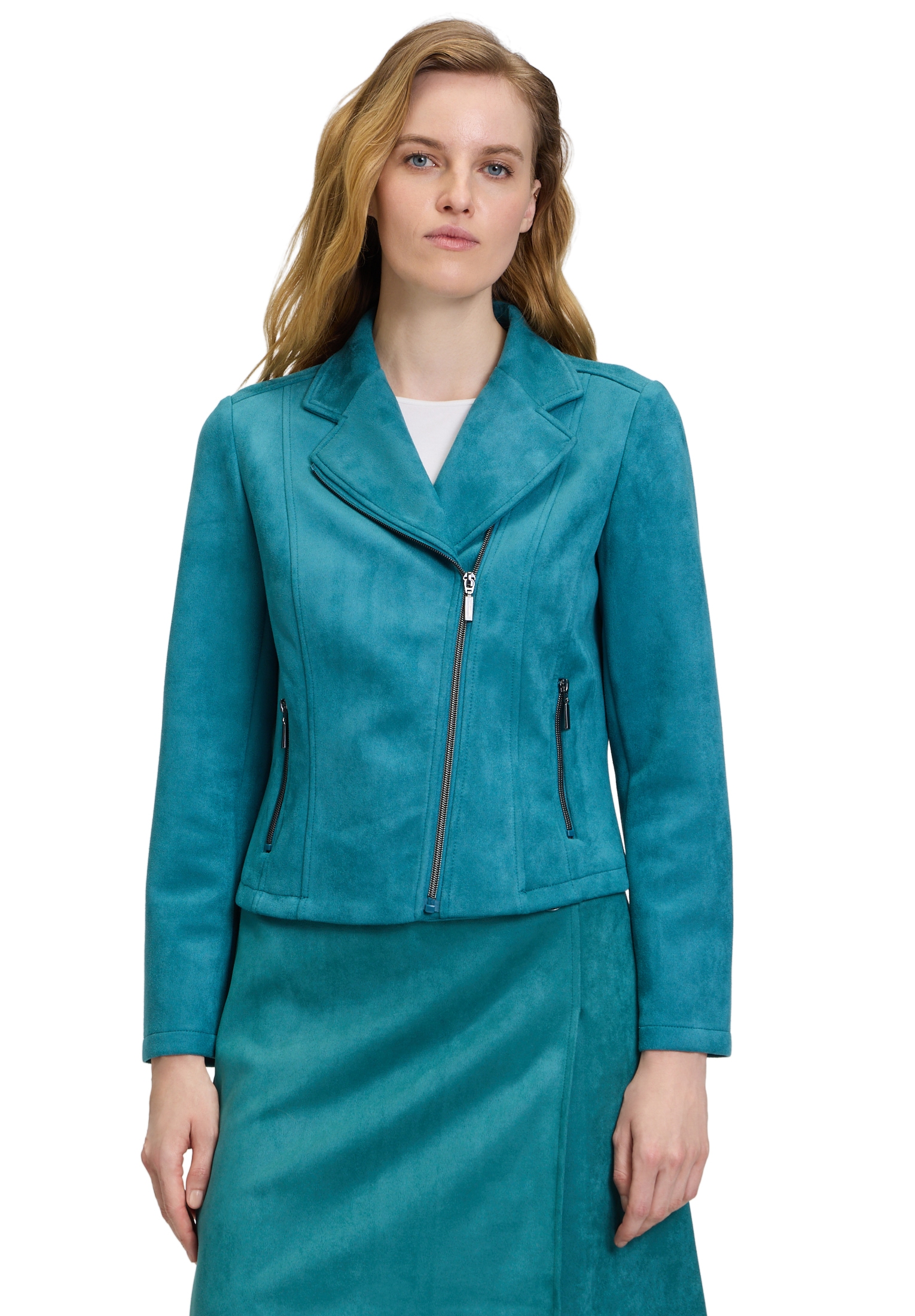 Betty Barclay Jackenblazer "Betty Barclay Bikerjacke mit Reißverschluss", Form