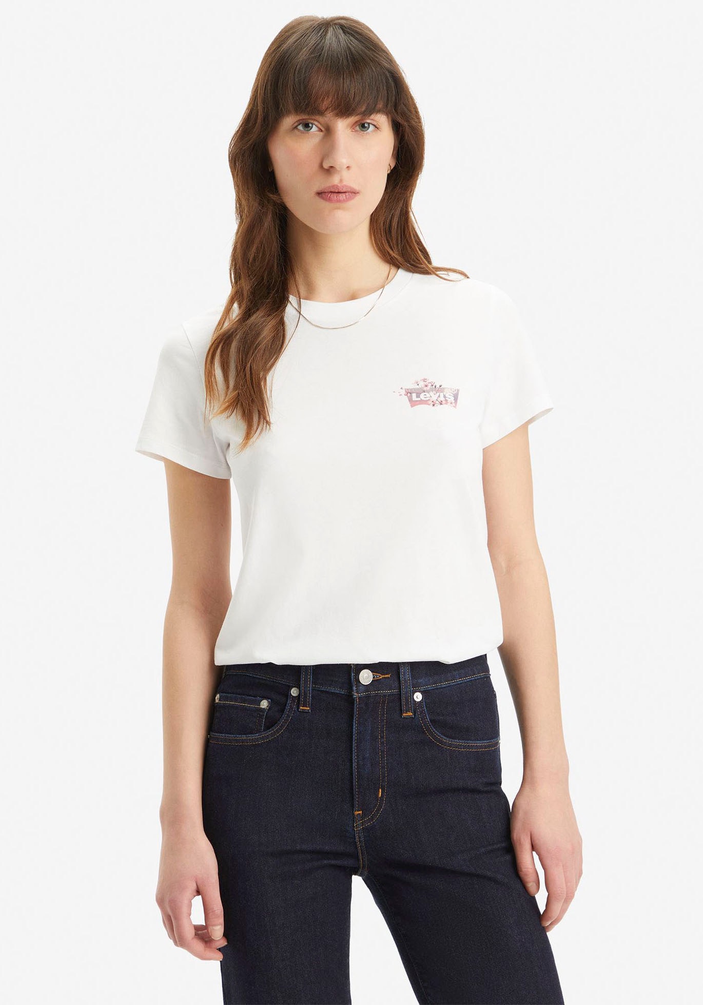 Levi's® T-Shirt »THE PERFECT TEE«, mit floralem Batwing-Logoprint