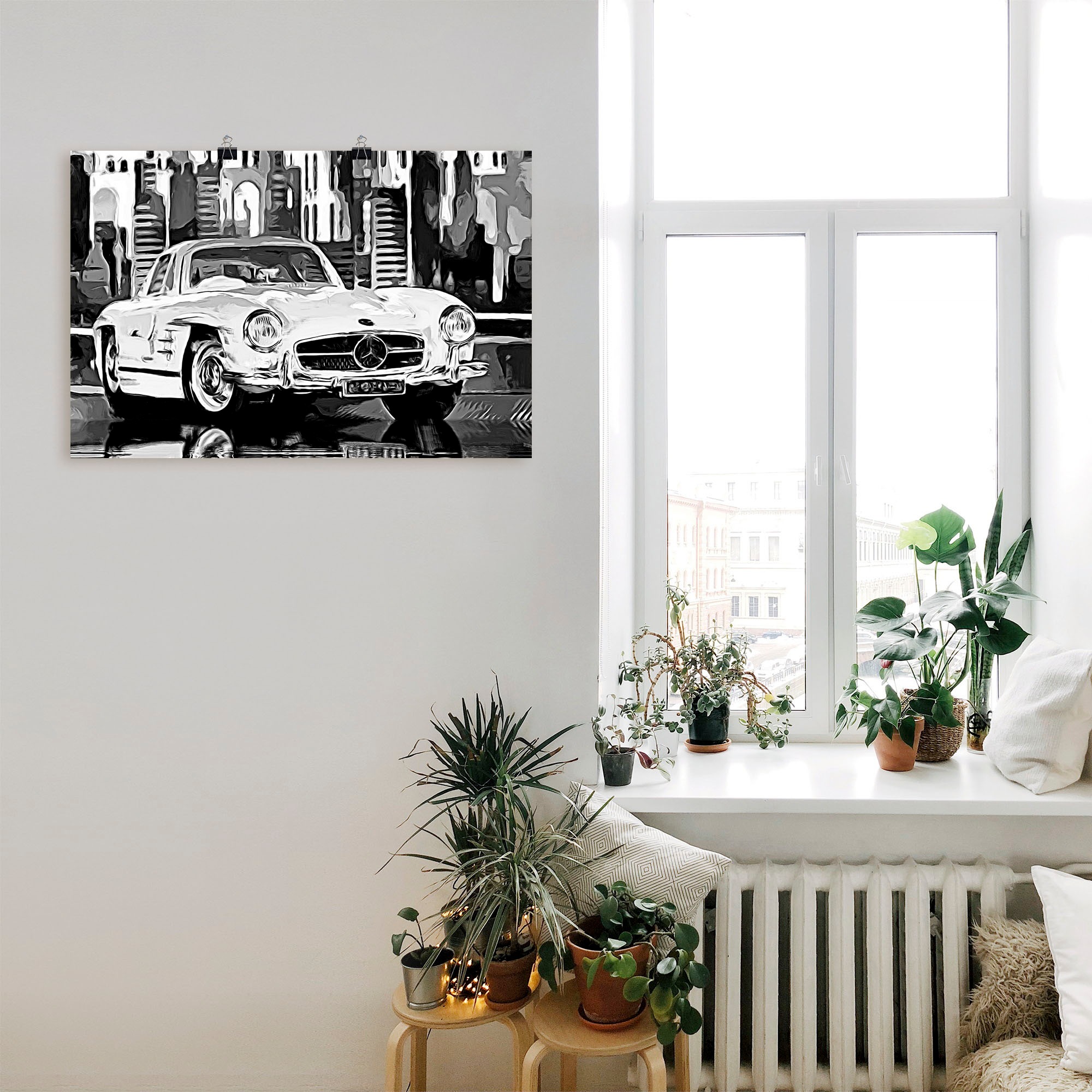 Artland Wandbild "300 SL Flügeltürer", Auto, (1 St.), als Alubild, Leinwand günstig online kaufen