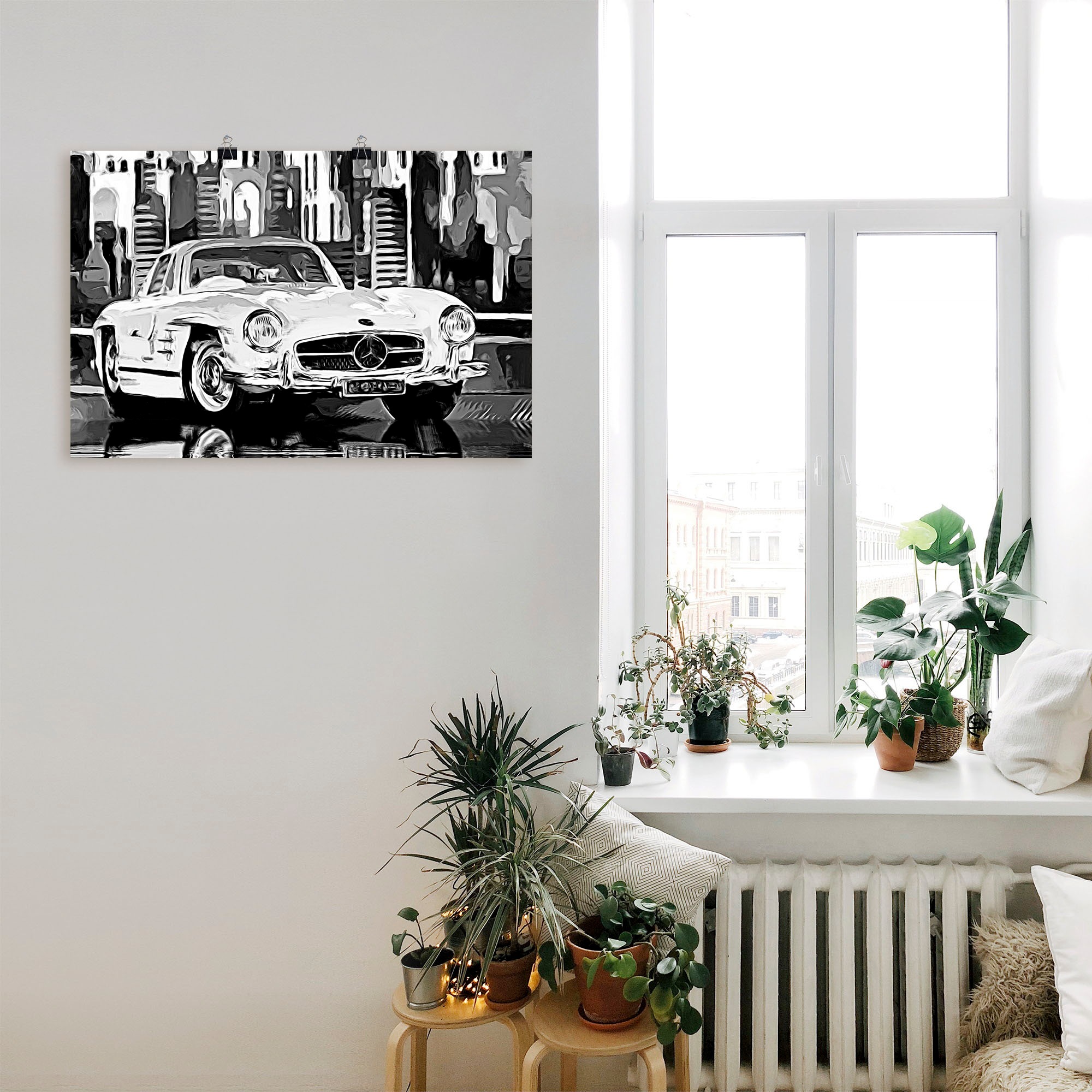 Artland Wandbild "300 SL Flügeltürer" Auto 1 Stk. tlg. als Leinwandbild, Po günstig online kaufen