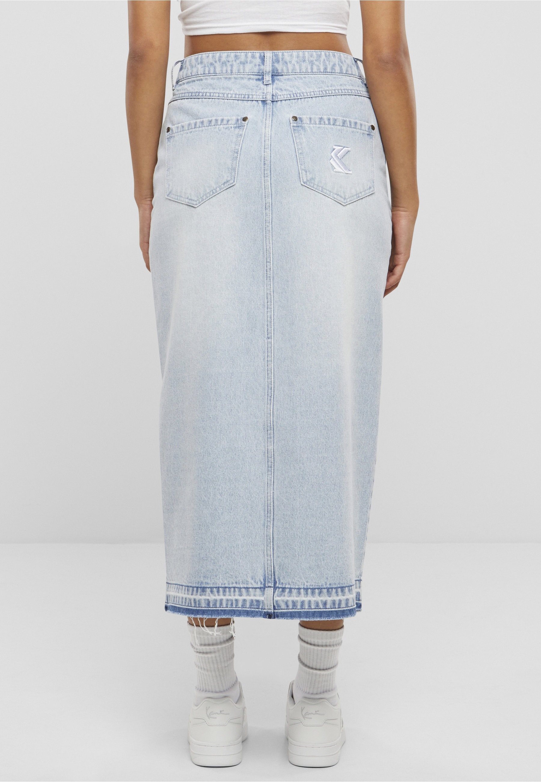 Karl Kani Maxirock »Karl Kani Damen KW242-033-1 Karl Kani OG Long Denim Skirt« 1 Stk.