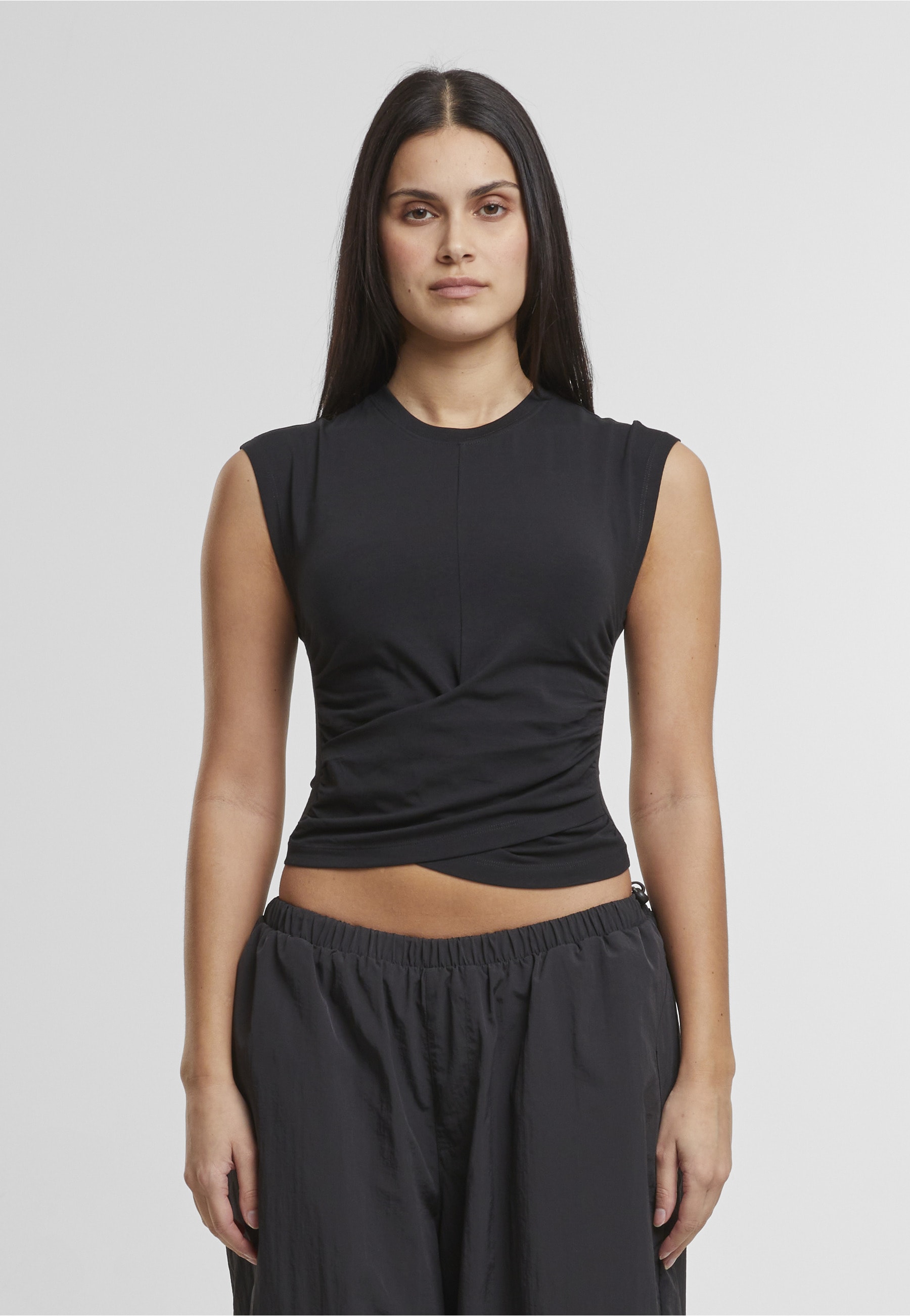 URBAN CLASSICS T-Shirt »Urban Classics Ladies Cropped Wrapped Top« 1