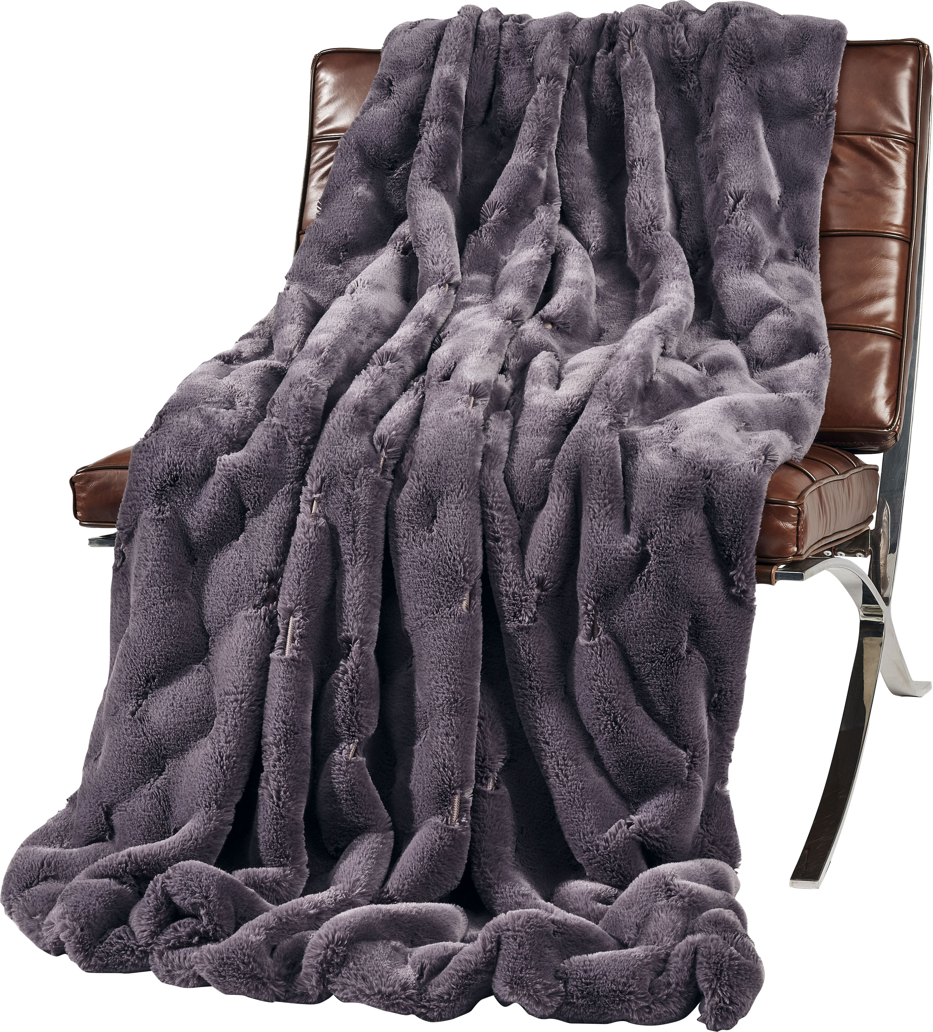 Thumbnail - Star Home Textil Wohndecke "Rhombus" Diamant Optik, Kuscheldecke, Pflegeleicht, 150 × 200 cm, Tierfrei