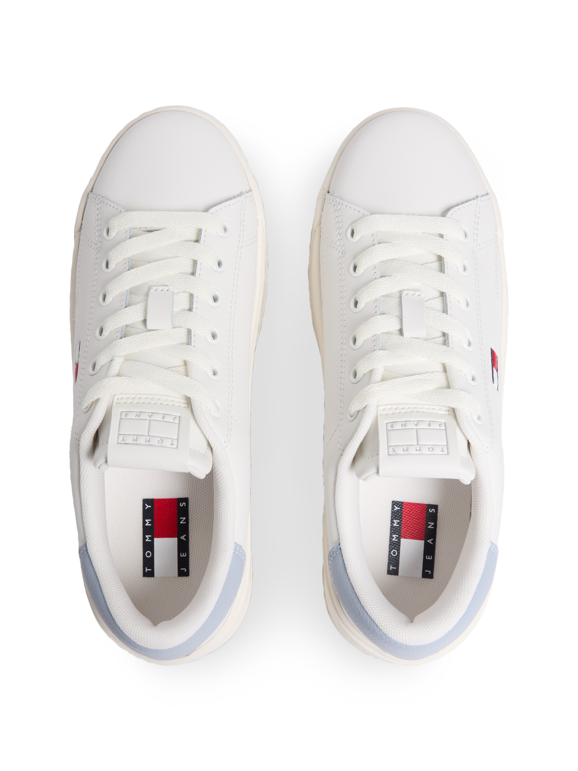 Tommy Jeans Plateausneaker »PLATFORM LOGO SNEAKER«  Schnürschuh, Halbschuh, Freizeitschuh mit seitlicher Logoflag