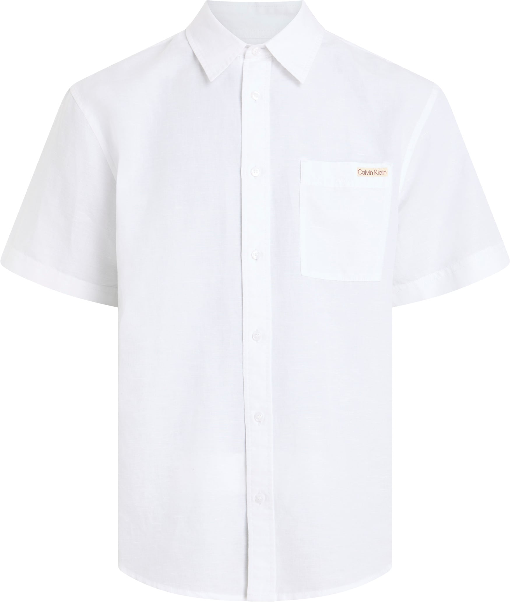 Calvin Klein Jeans Kurzarmhemd »LINEN COTTON S/S SHIRT«, mit Brusttasche