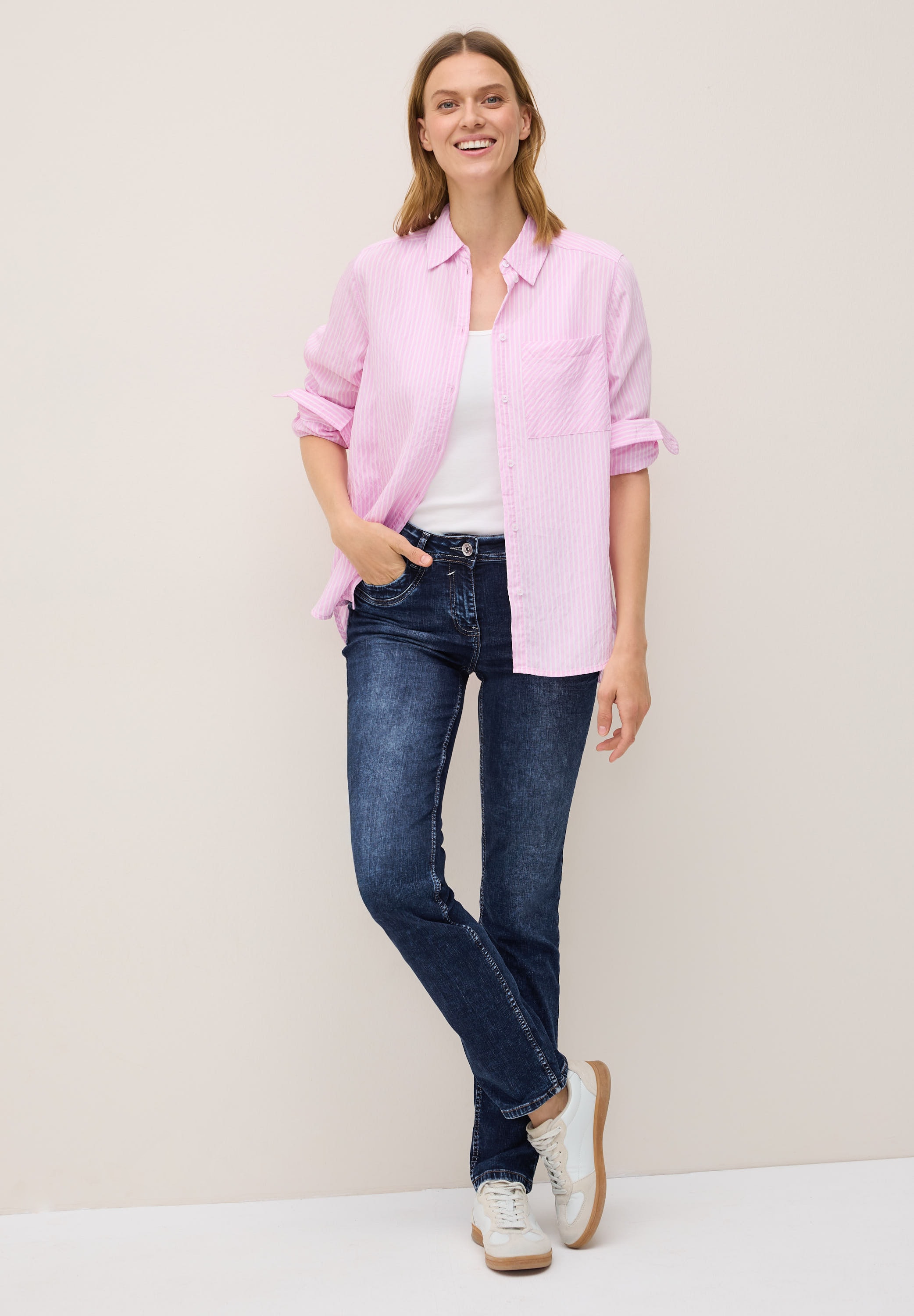 Cecil Slim-fit-Jeans, High Waist