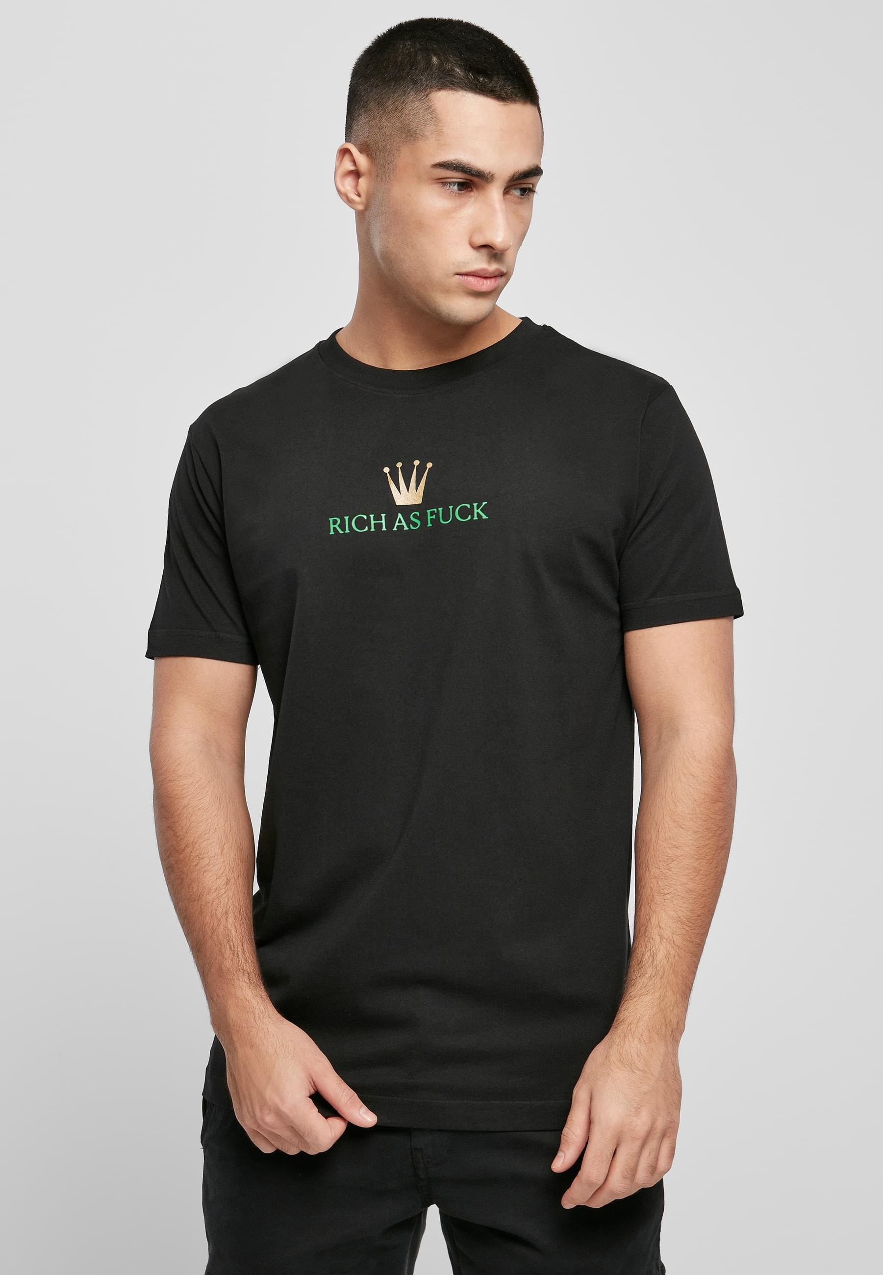 MisterTee T-Shirt »MisterTee Herren Rich As Fuck Tee«, (1 tlg.)