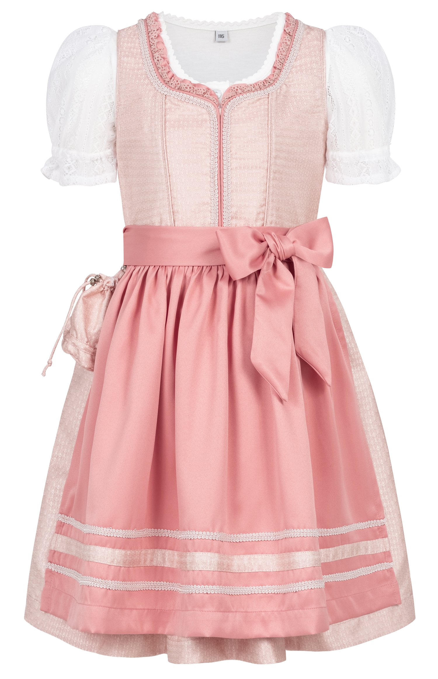 Dirndl NÜBLER "Kinderdirndl Lisa", Mädchen, Gr. 152, EURO, orange, Obermaterial: 100% Polyester PES., Kleider