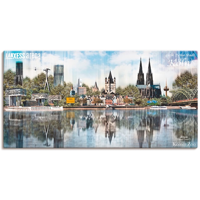 Artland Wandbild »Köln Skyline Größen St.), (1 oder bestellen Collage Abstrakte als versch. | Poster Leinwandbild, in 20«, Wandaufkleber Deutschland, BAUR