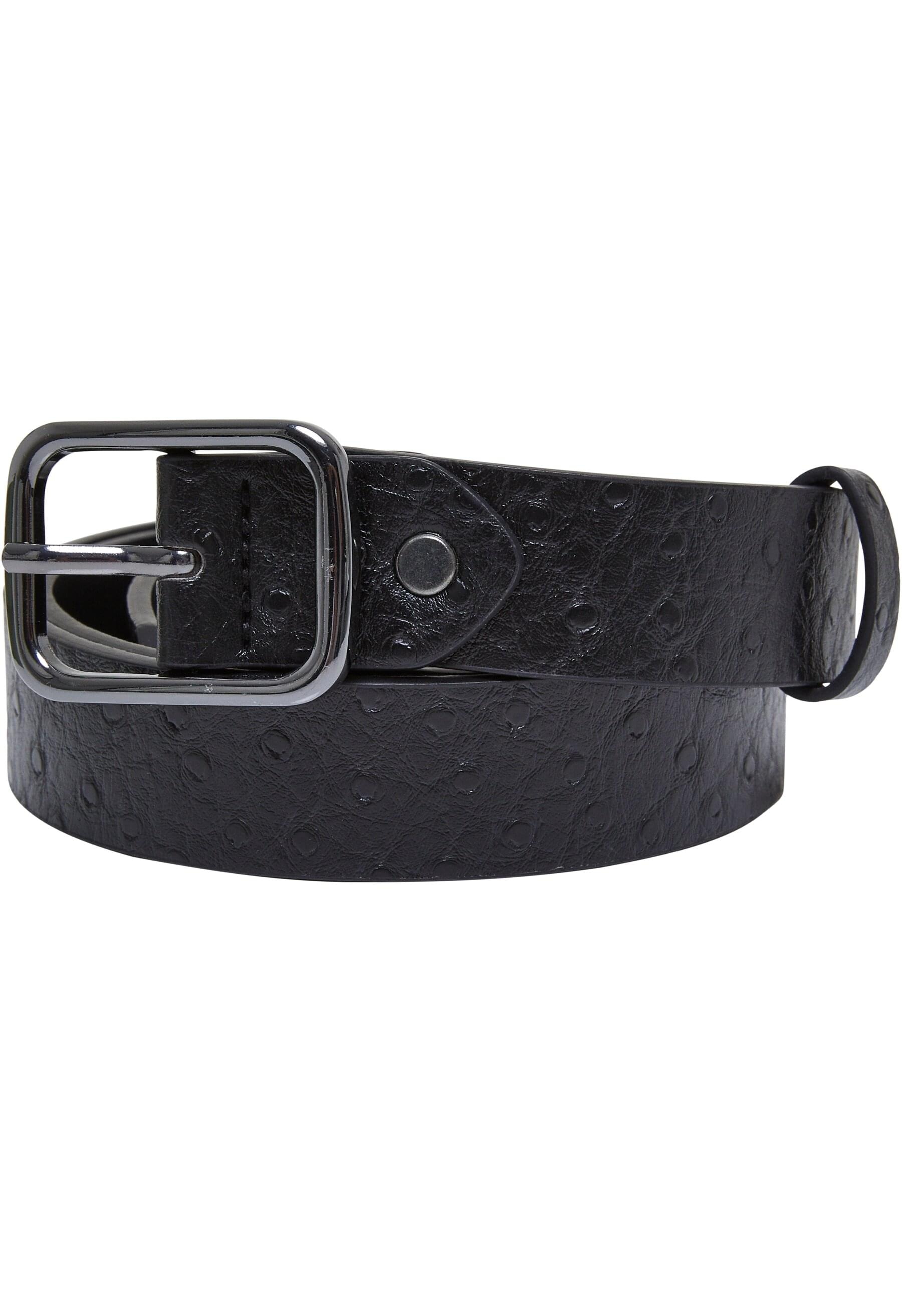 URBAN CLASSICS Hüftgürtel »Urban Classics Unisex Ostrich Synthetic Leather Belt 2-Pack«