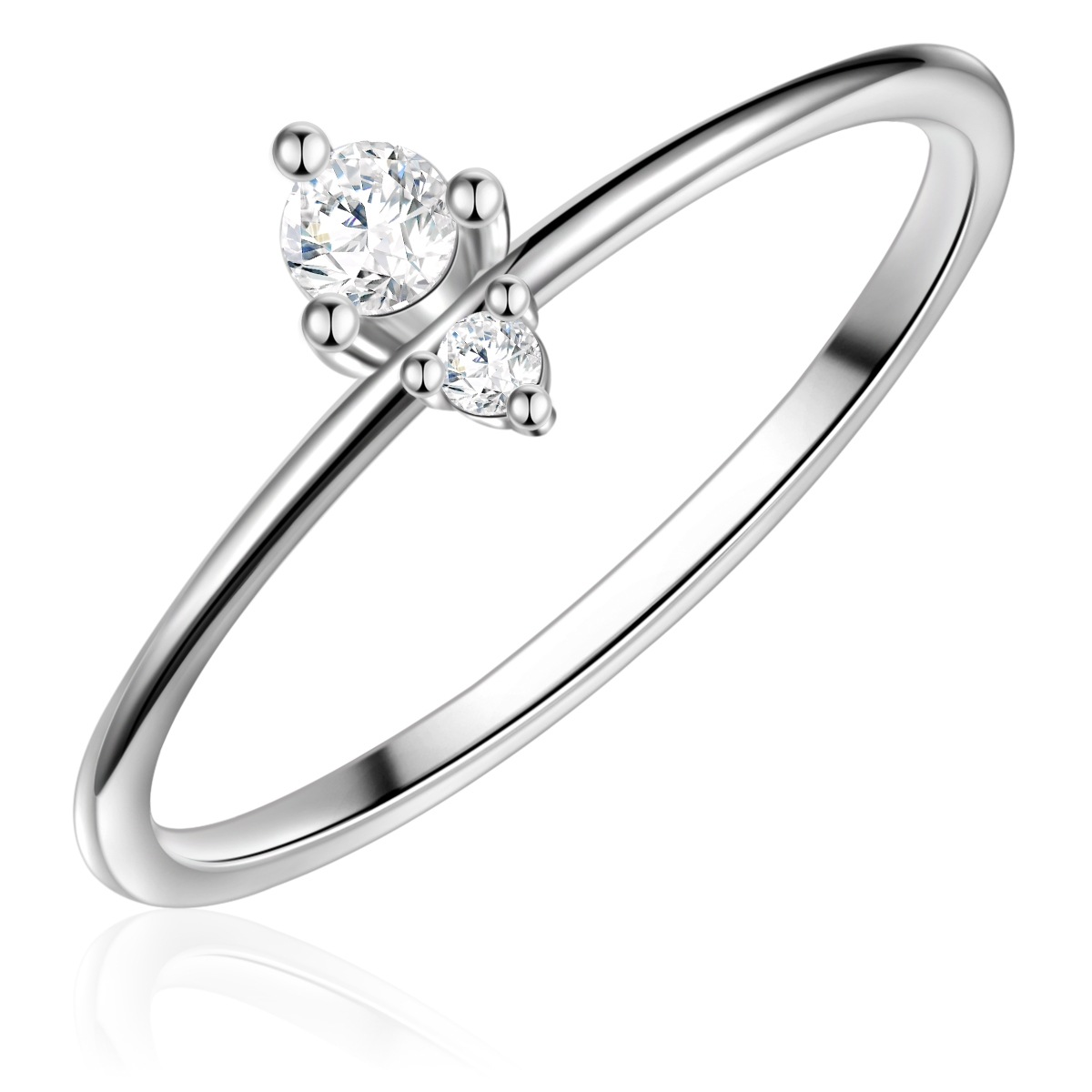 Bague Solitaire GLANZSTÜCKE MÜNCHEN GSM443 Argent Taille 52 2