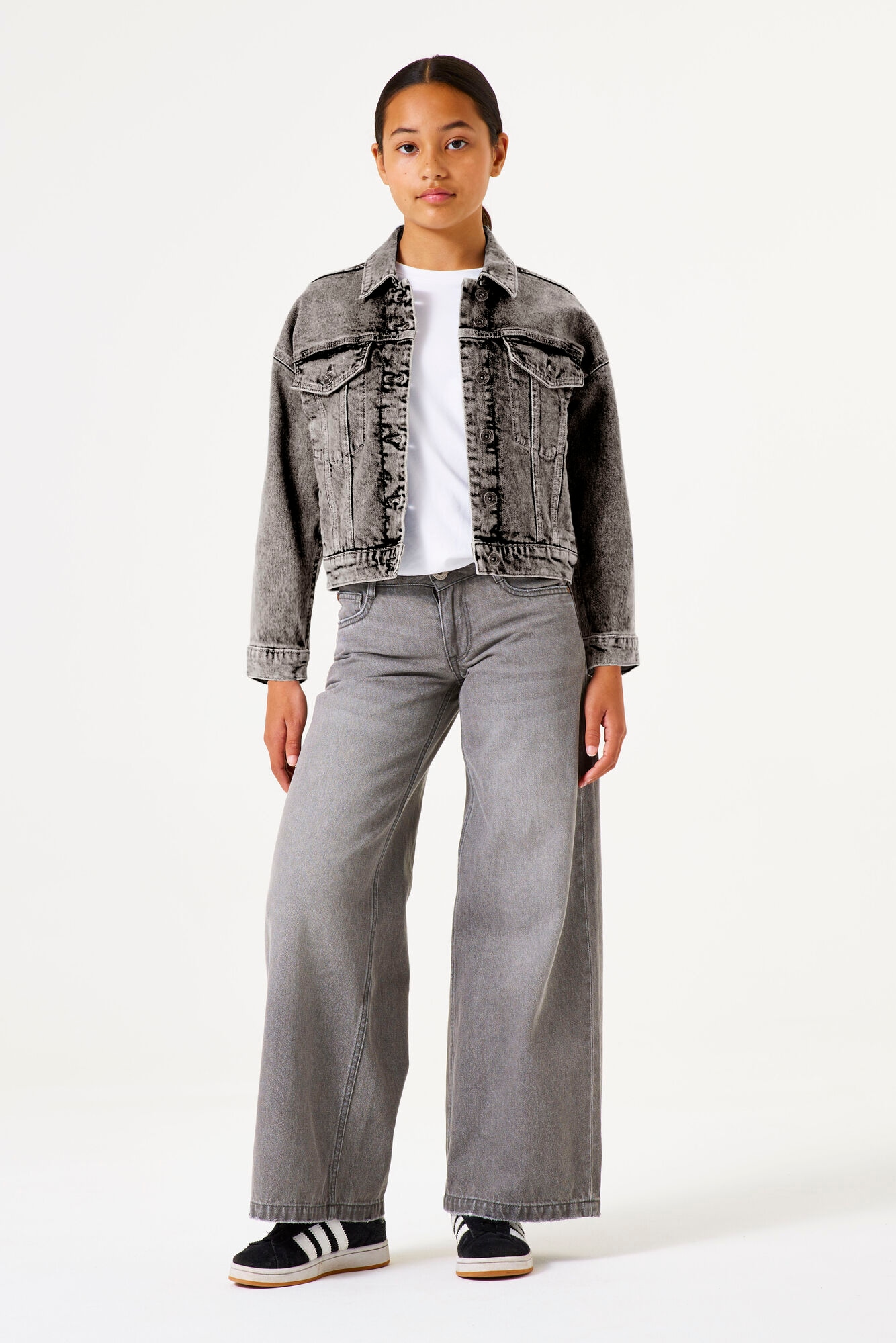Garcia Jeansjacke, ohne Kapuze, mit Stretch und Knopfleiste
