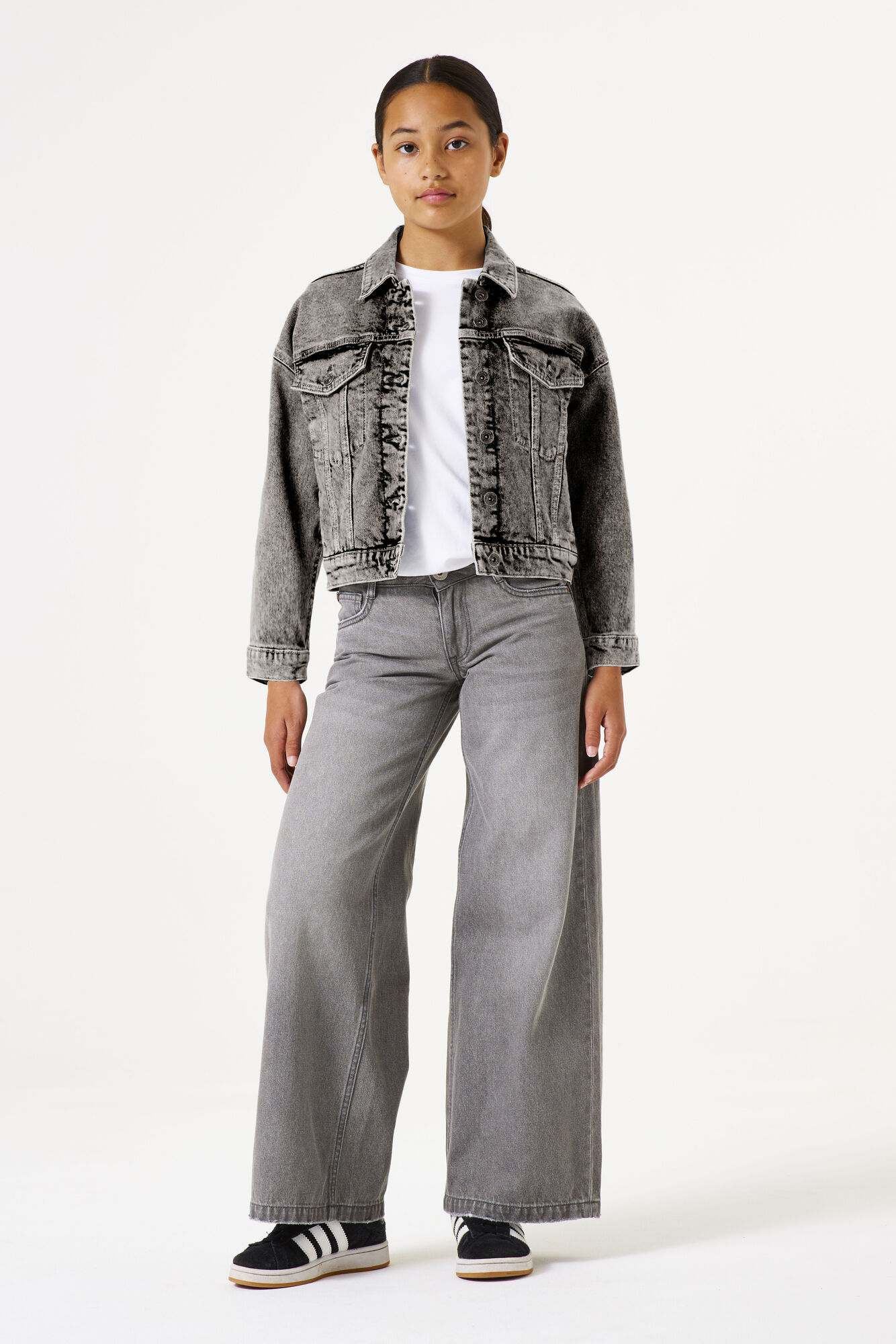 Thumbnail - Garcia Jeansjacke ohne Kapuze mit Stretch und Knopfleiste