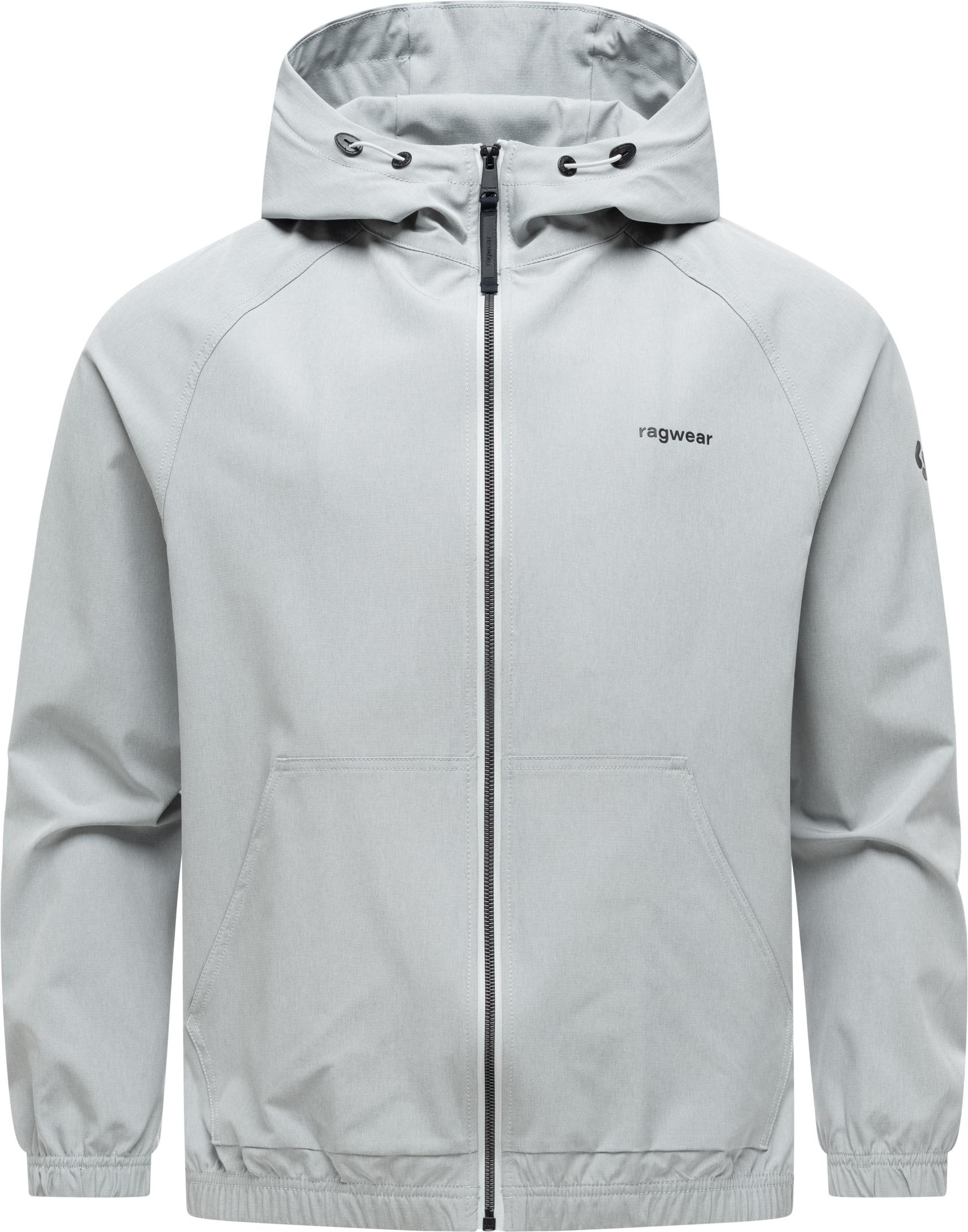 Anorak RAGWEAR "Roog A", Herren, Gr. S (48), grau, Obermaterial: 94% Polyester, 6% Elasthan; Innenfutter: 100% Polyester, lässig geschnitten hüftlang, hoch geschlossener Ausschnitt, Ärmel ohne Ärmelschlitz Bündchen mit innenliegendem Gummizug, Jacken, Spo