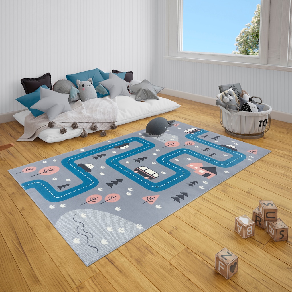 HANSE Home Kinderteppich »Dream Street«, rechteckig, Teppich, Spielteppich, Spielunterlage, Straße, Kinderzimmer, Kurzflor