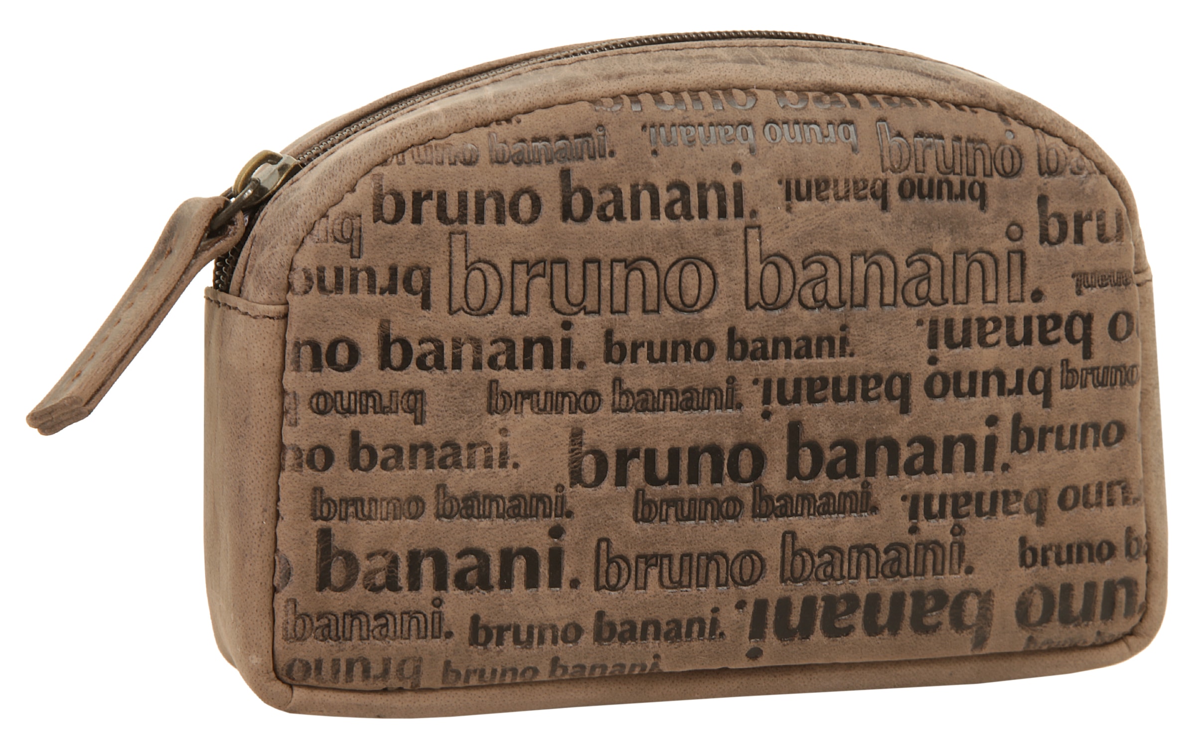 Bruno Banani Kosmetiktasche »ALL OVER«, echt Leder, Made in Italy