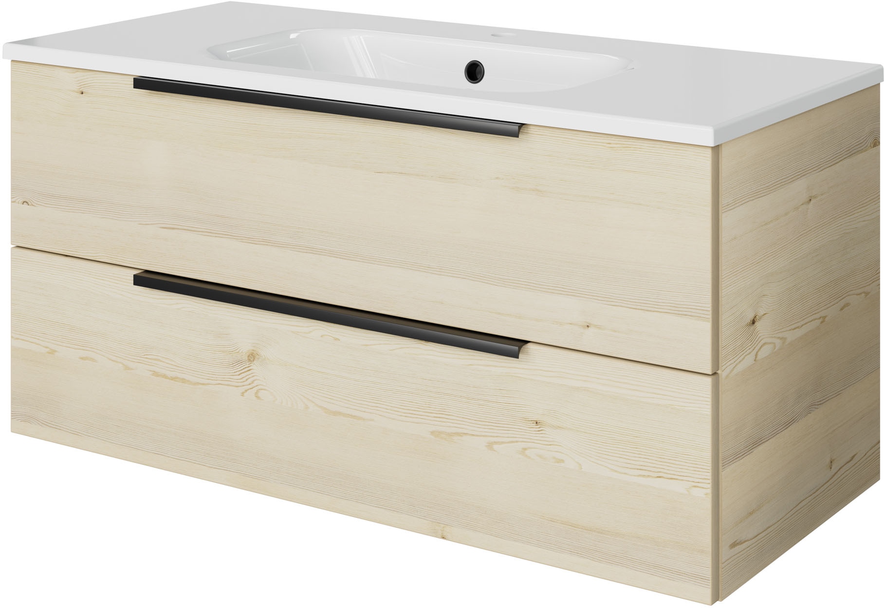 Saphir Badmöbel-Set "Mineralmarmor-Waschtisch mit Waschtischunterschrank" 2 Stk. tlg.