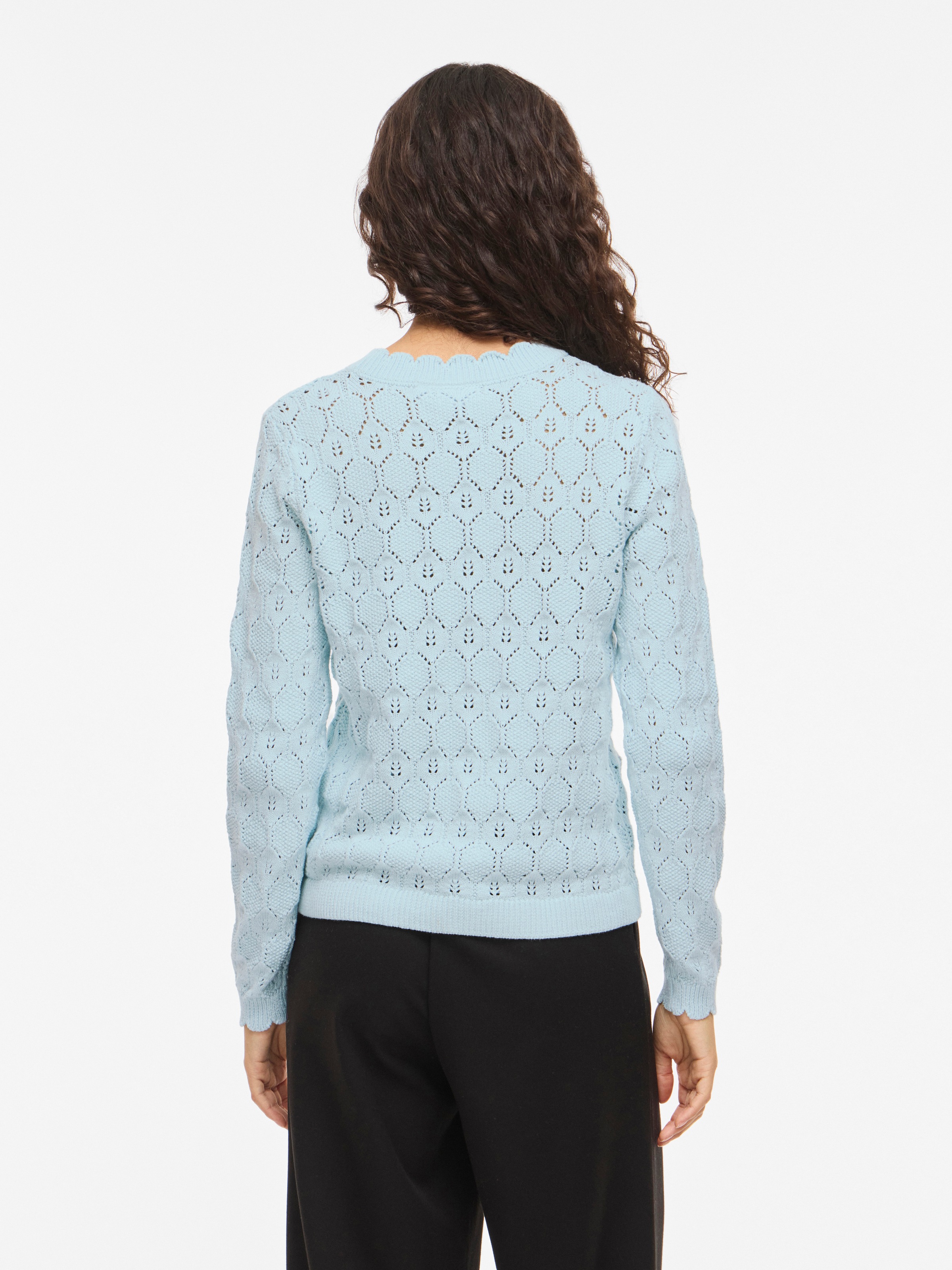 Vila Rundhalspullover "VILOWEN L/S POINTELLE KNIT TOP/PB" günstig online kaufen