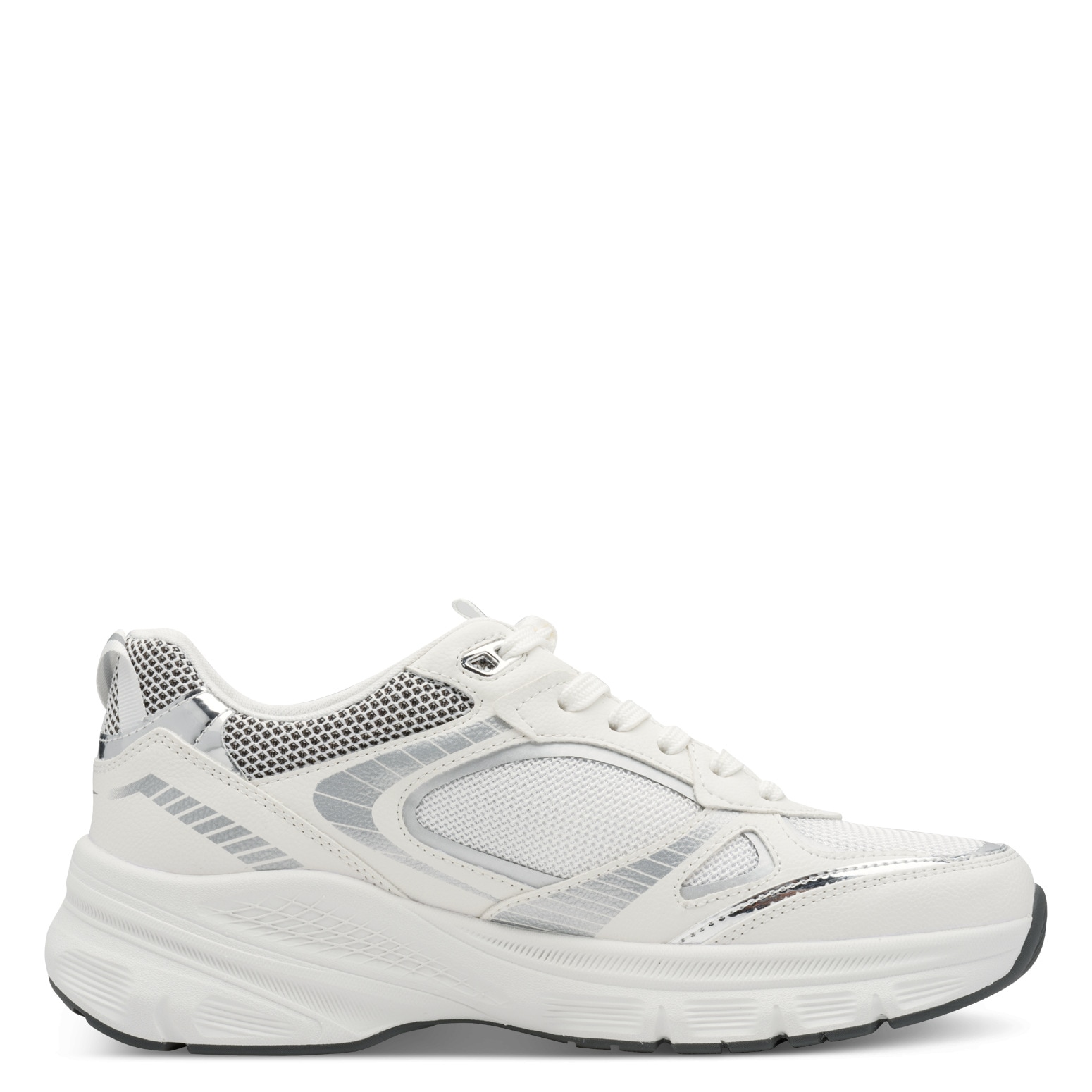 Tamaris Plateausneaker, Freizeitschuh, Halbschuh, Schnürer, Details in Metallicoptik