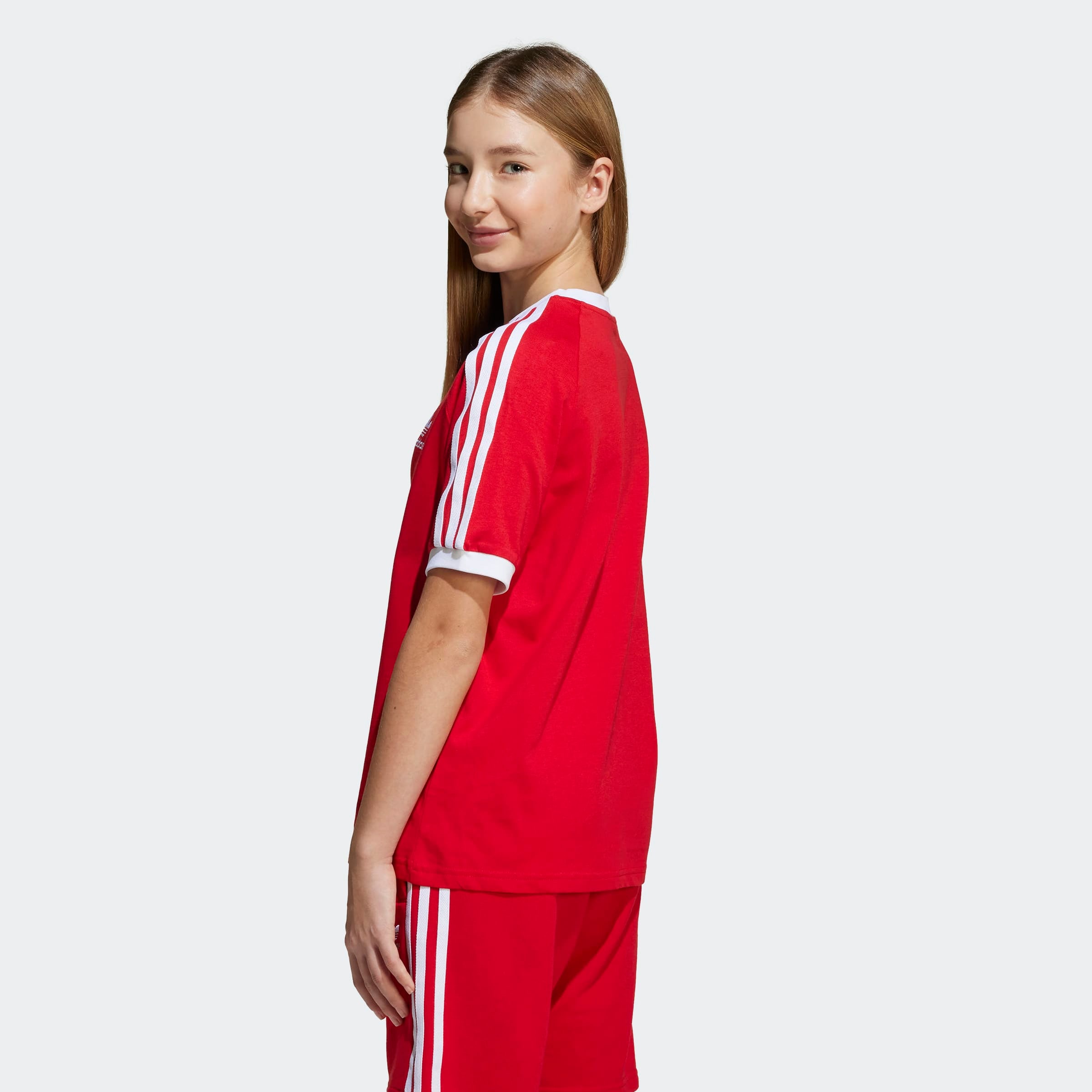adidas Originals T-Shirt »3 STRIPE TEE« sportlicher Stil, mit kurzen Ärmeln, für Kinder, aus Baumwolle