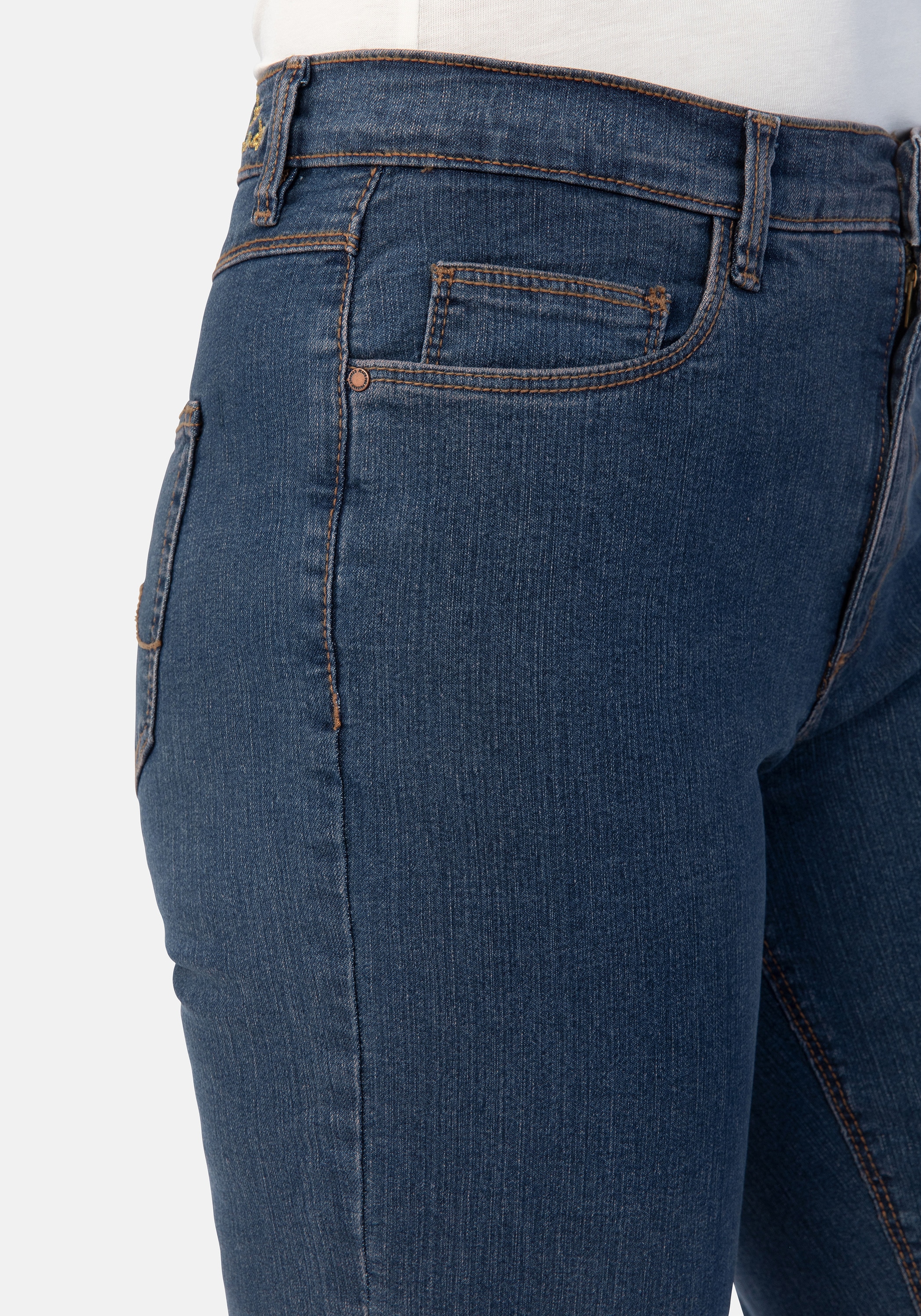 STOOKER WOMEN 5-Pocket-Jeans »Nizza Denim Tapered Fit«, Tapered Fit Casual Clean Wash Denim Jeans für Damen