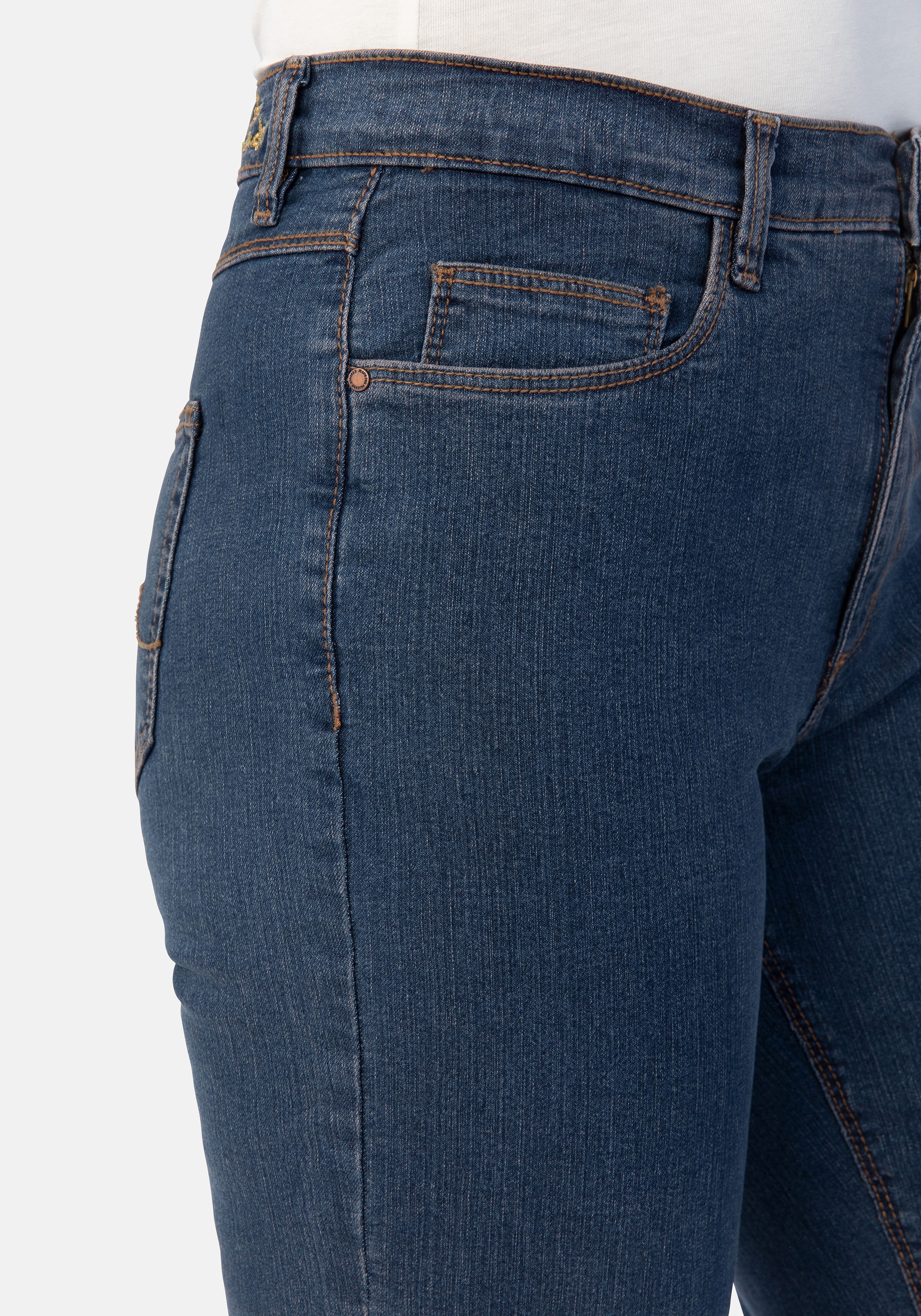 Thumbnail - STOOKER WOMEN 5-Pocket-Jeans "Nizza Denim Tapered Fit", Tapered Fit Casual Clean Wash Denim Jeans für Damen