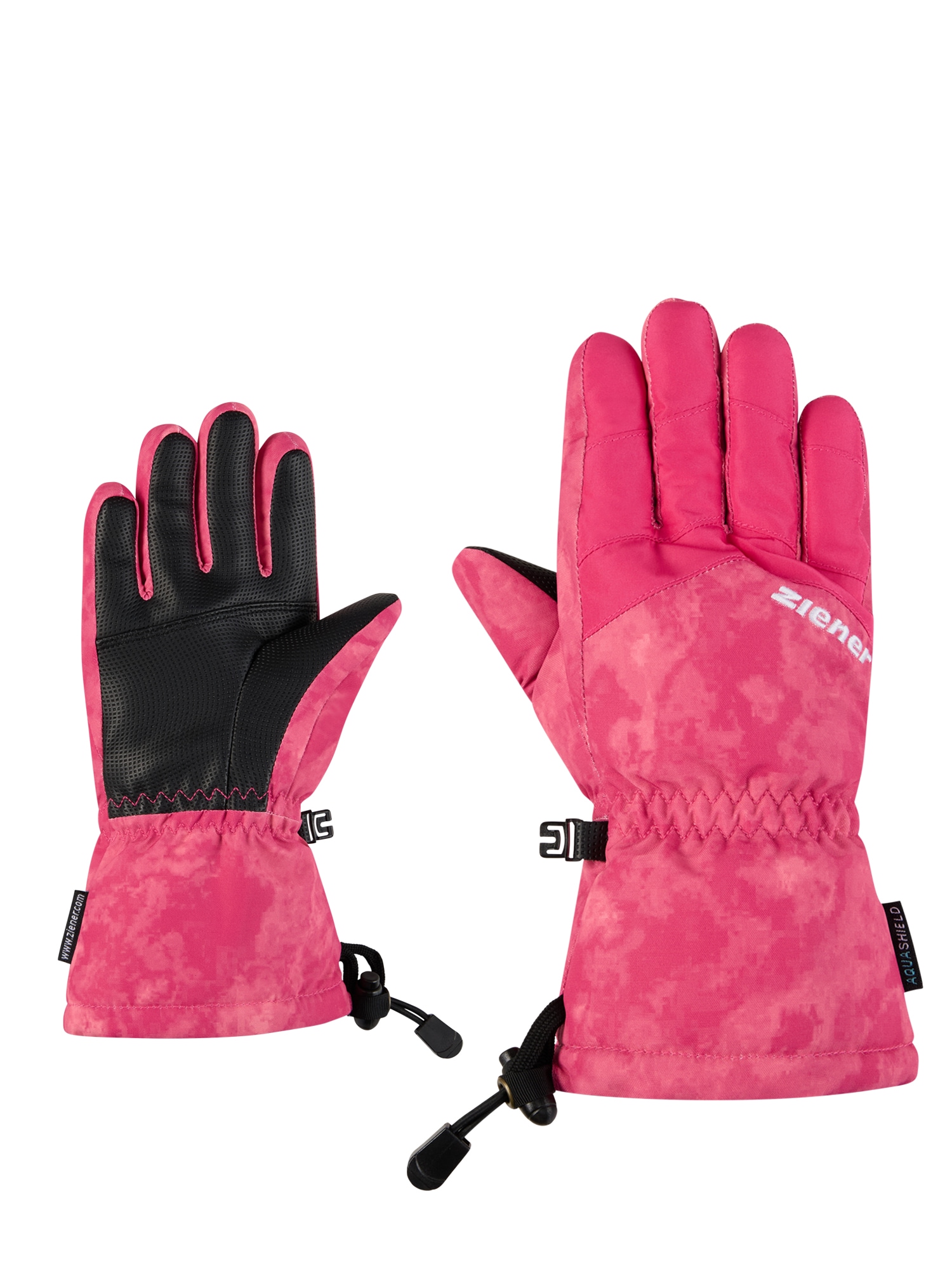 Ziener Skihandschuhe "LETT-Z AQUASHIELD JUNIOR" warm, wasserdicht, winddicht, atmungsaktiv, weitenregulierbare Stulpe