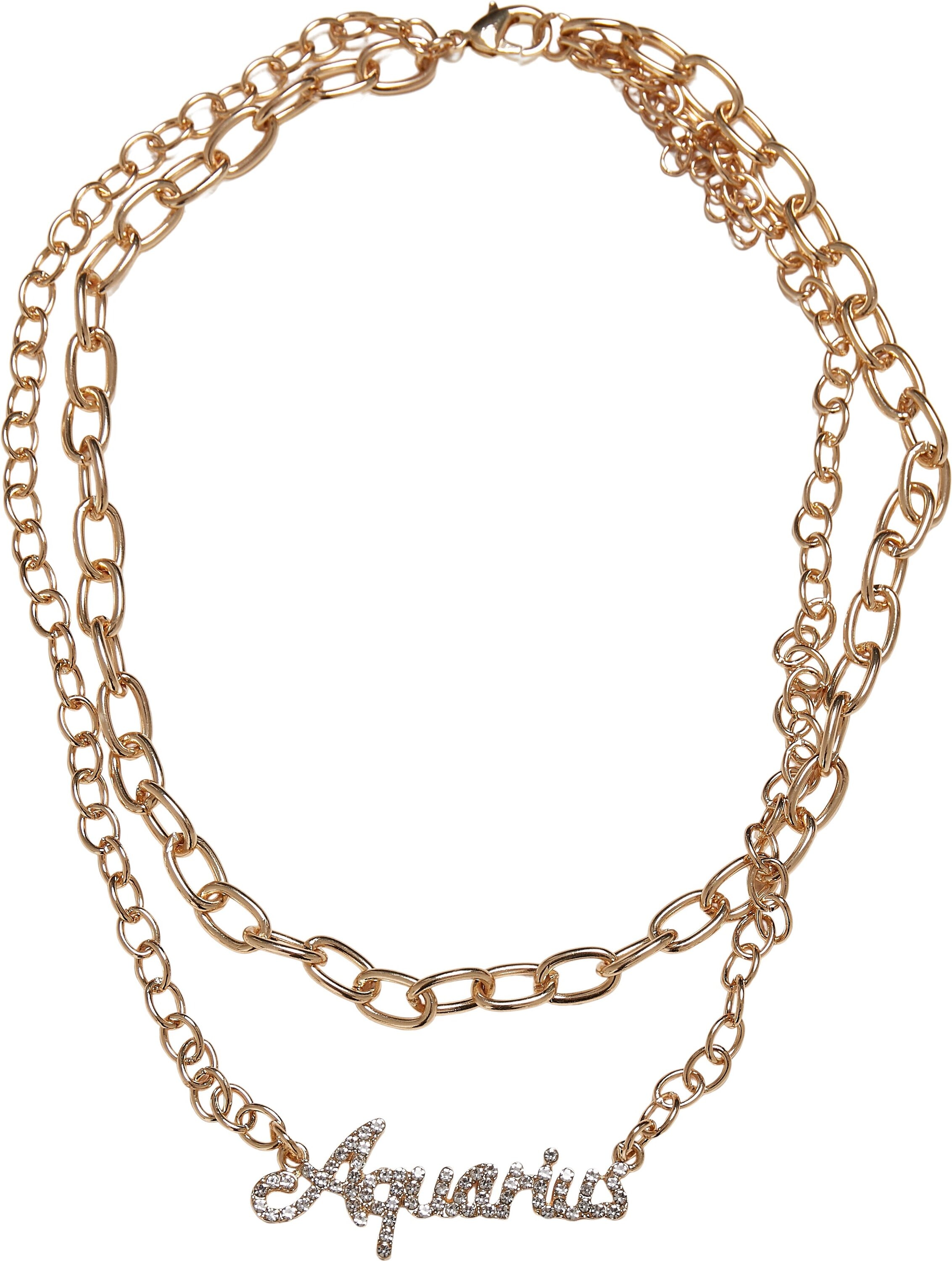 URBAN CLASSICS Edelstahlkette »Accessoires Diamond online | Necklace« bestellen Zodiac Golden BAUR