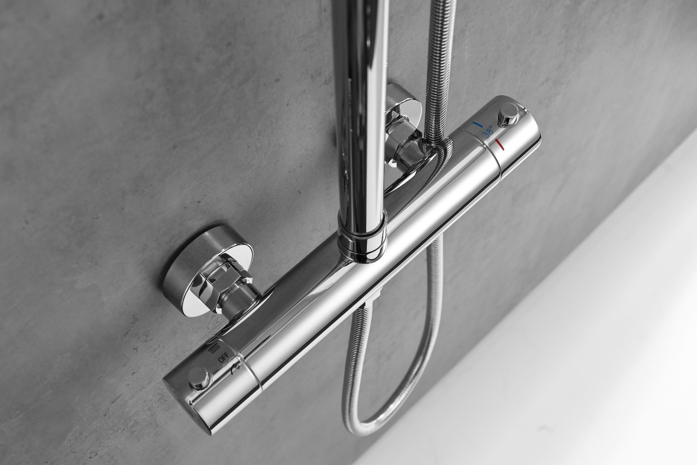 Øresund Duschsystem »Sanddorn« Set,  Überkopfbrause, Regendusche Wellnessdusche in verschiedenen Farben