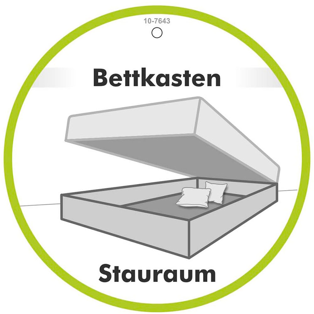 Jockenhöfer Gruppe Boxspringbett »AMY mit Bettkasten, inkl. Taschenfederkernmatratze Härtegrad H3-H4« mit 6 cm Kaltschaum-Topper, Chenille-Bezug, 180x200 und 200x200 cm