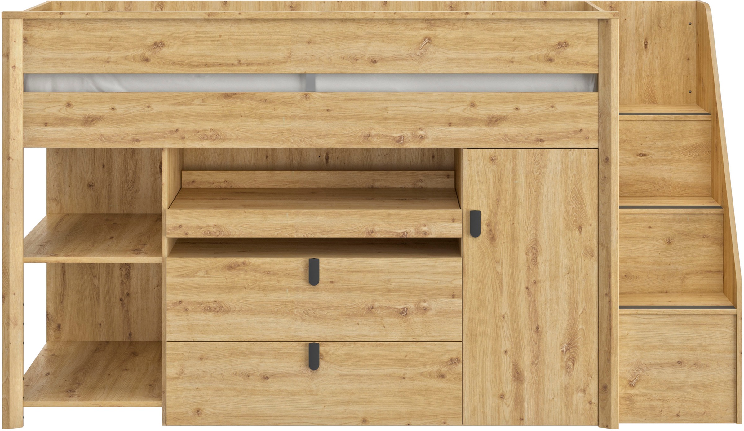 Gami Etagenbett "Mael" 1 Stk. tlg. Hochbett mit Schreibtisch und Staumöglic günstig online kaufen
