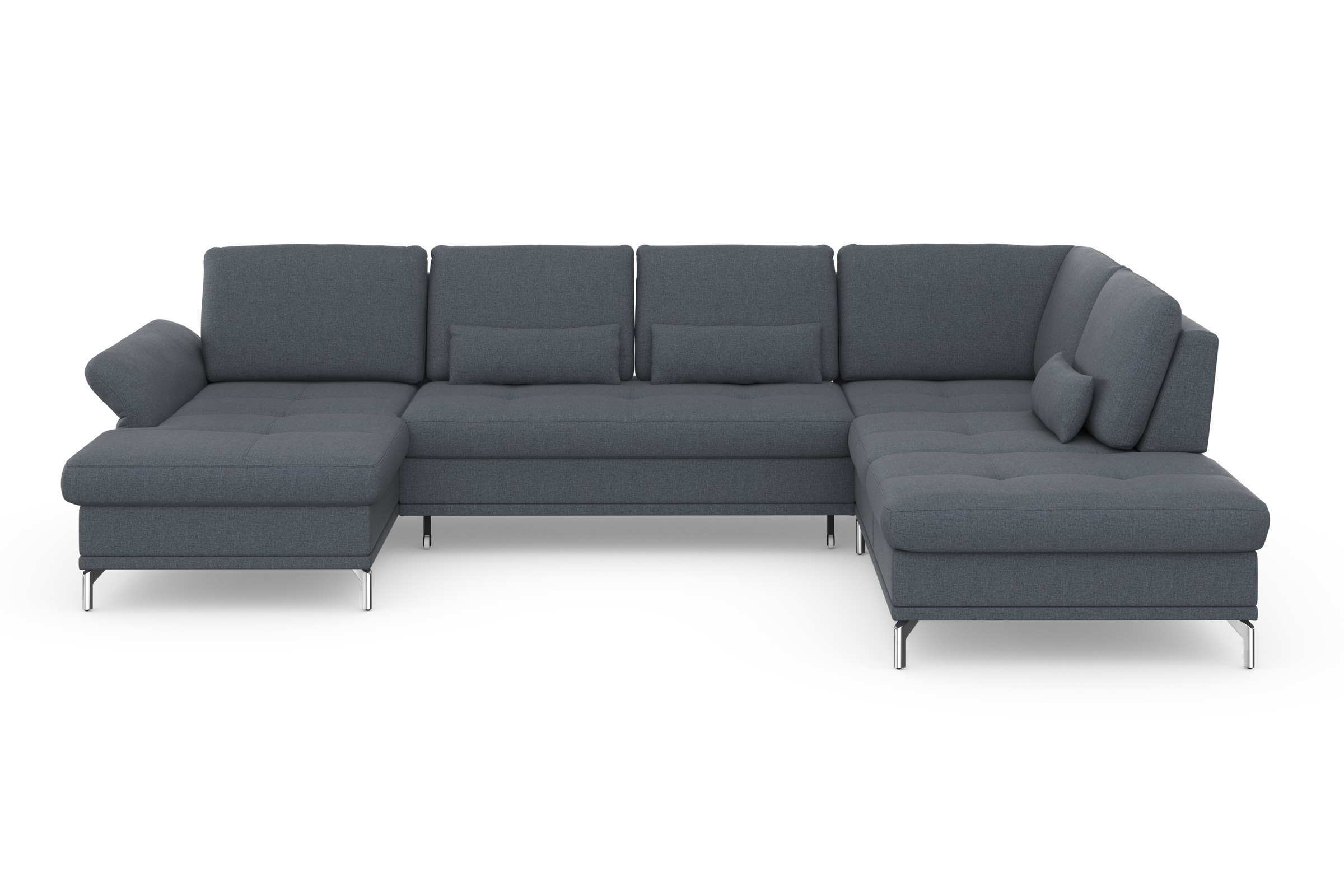 Home affaire Wohnlandschaft "Palm Beach U-Form" Federkern, mit Sitztiefenve günstig online kaufen