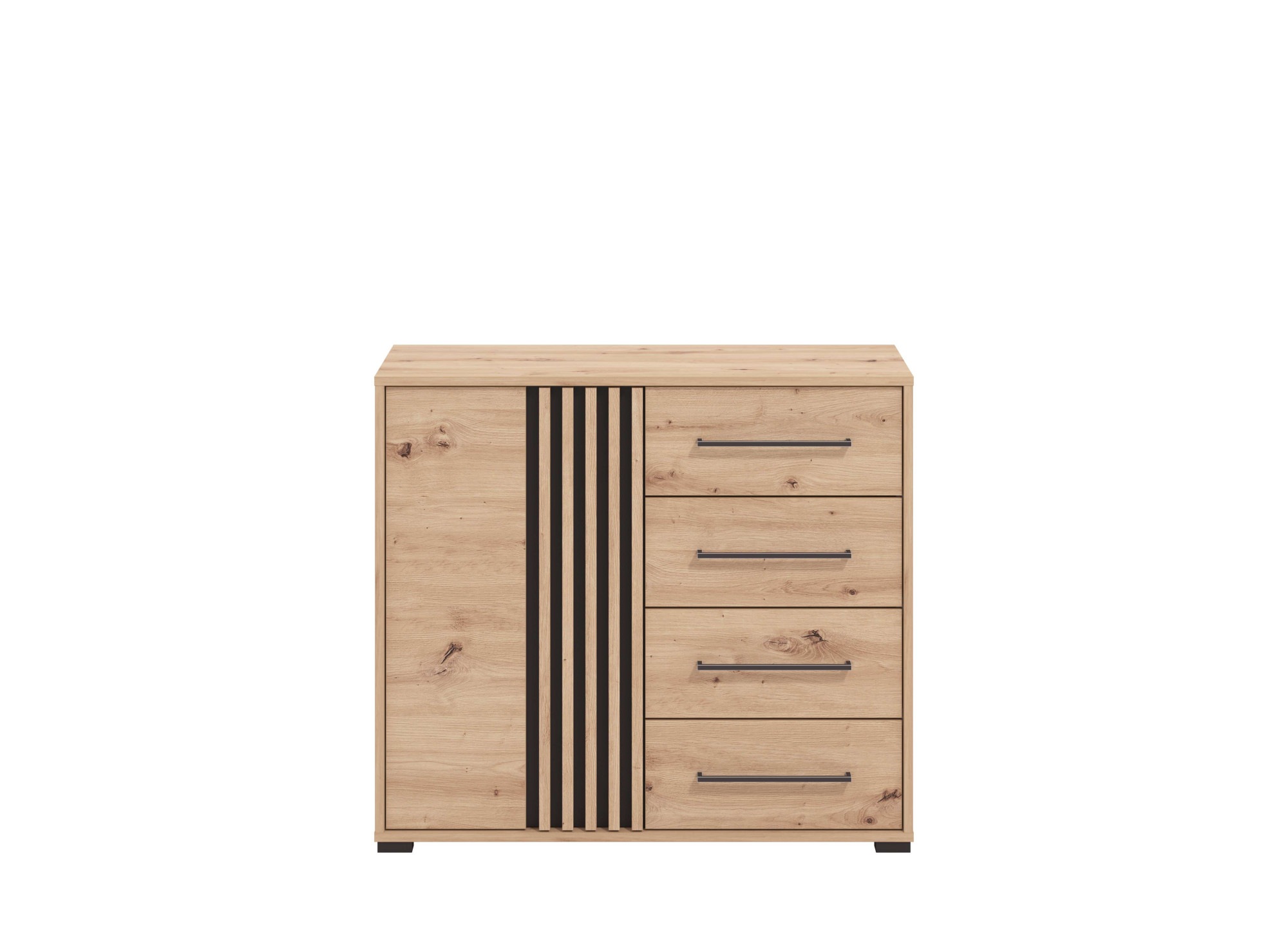 INOSIGN Kommode »Ascalon Sideboard, Breite 138 oder 93 cm, mit ABS Schutzkanten«, 3D Optik durch Lamellen/ Paneele, FSC-zertifizierter Holzwerkstoff