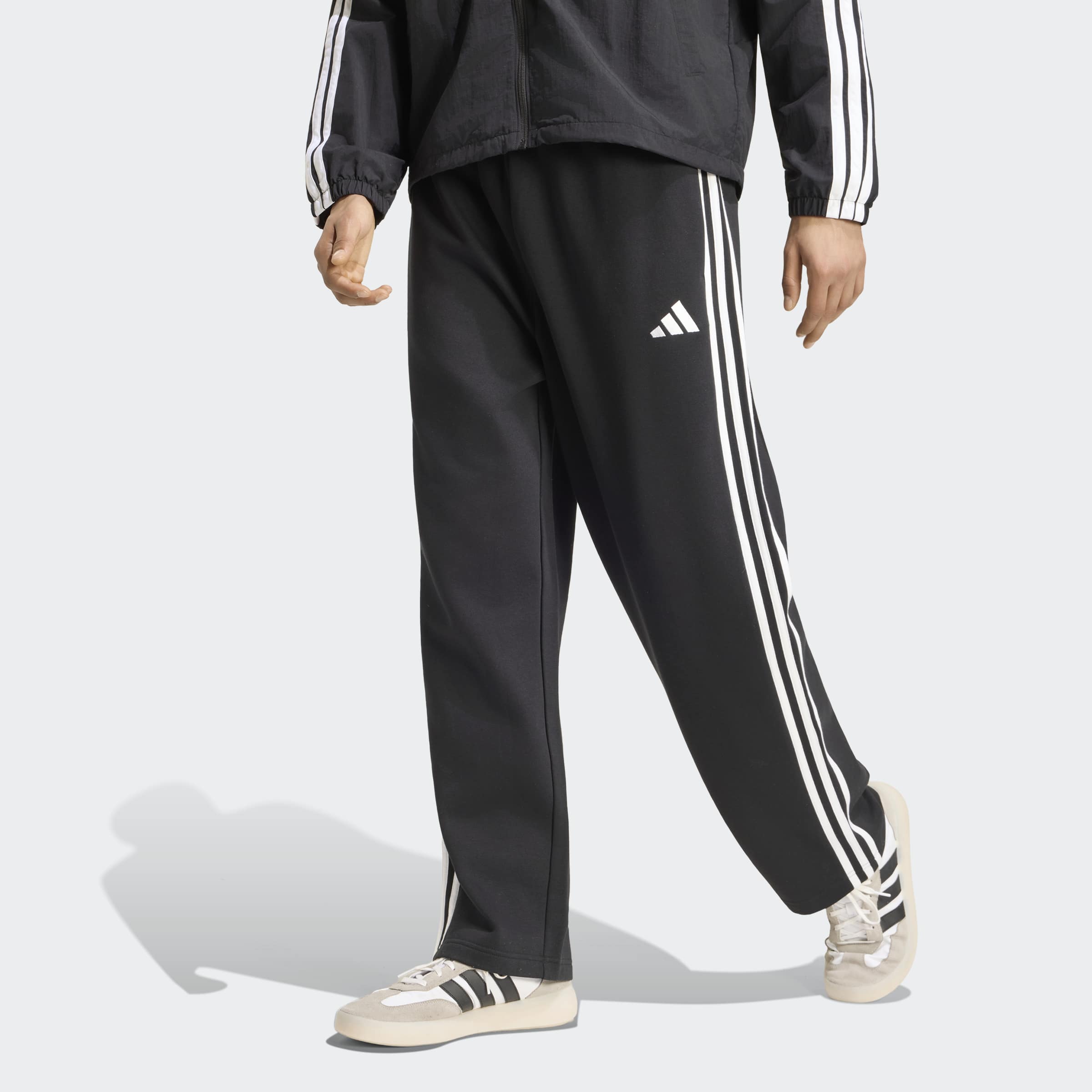 adidas Sportswear Sporthose "ESSENTIALS 3-STREIFEN, OFFENER SAUM"