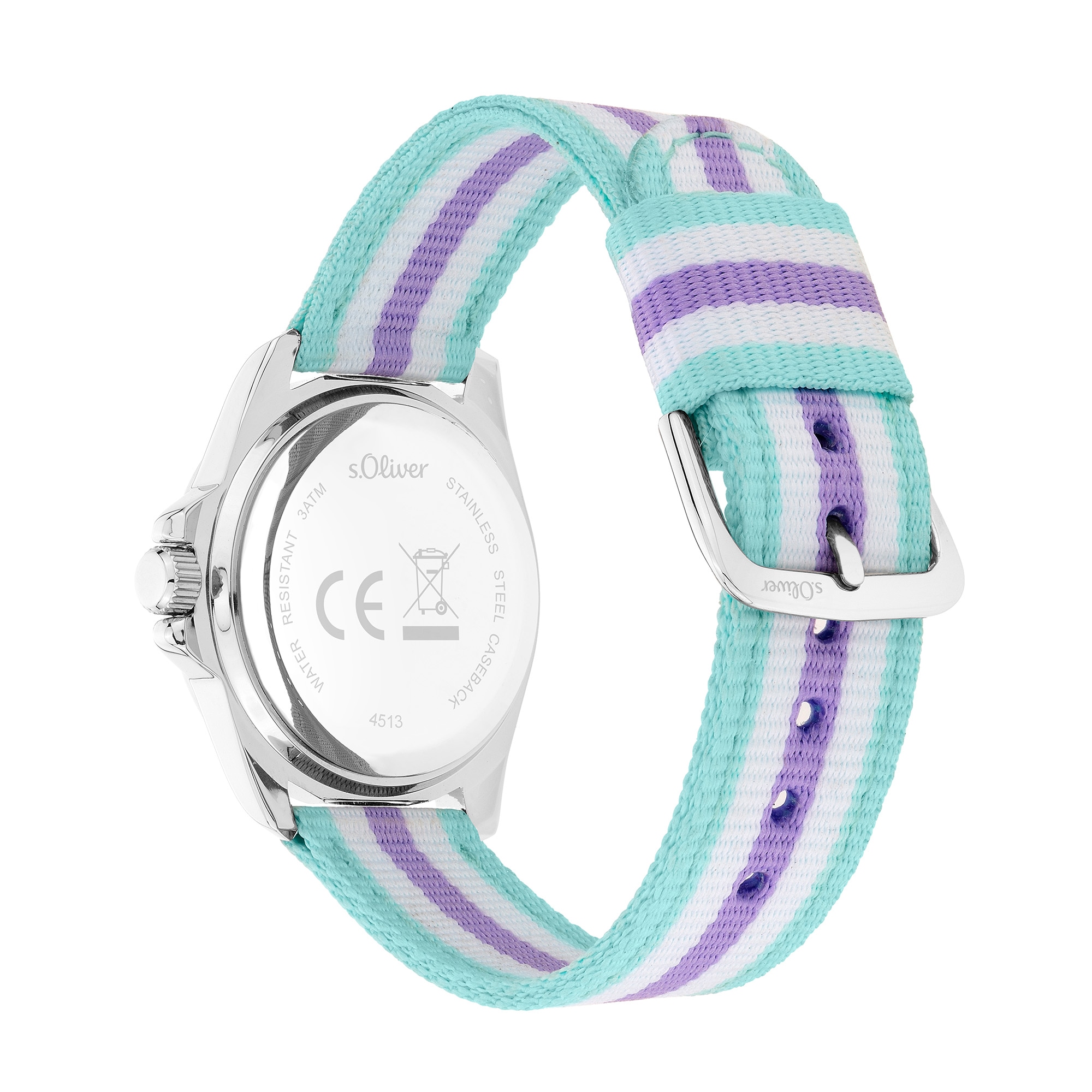 s.Oliver Quarzuhr »Color Stripes« Armbanduhr, Kinderuhr, Mädchen, analog