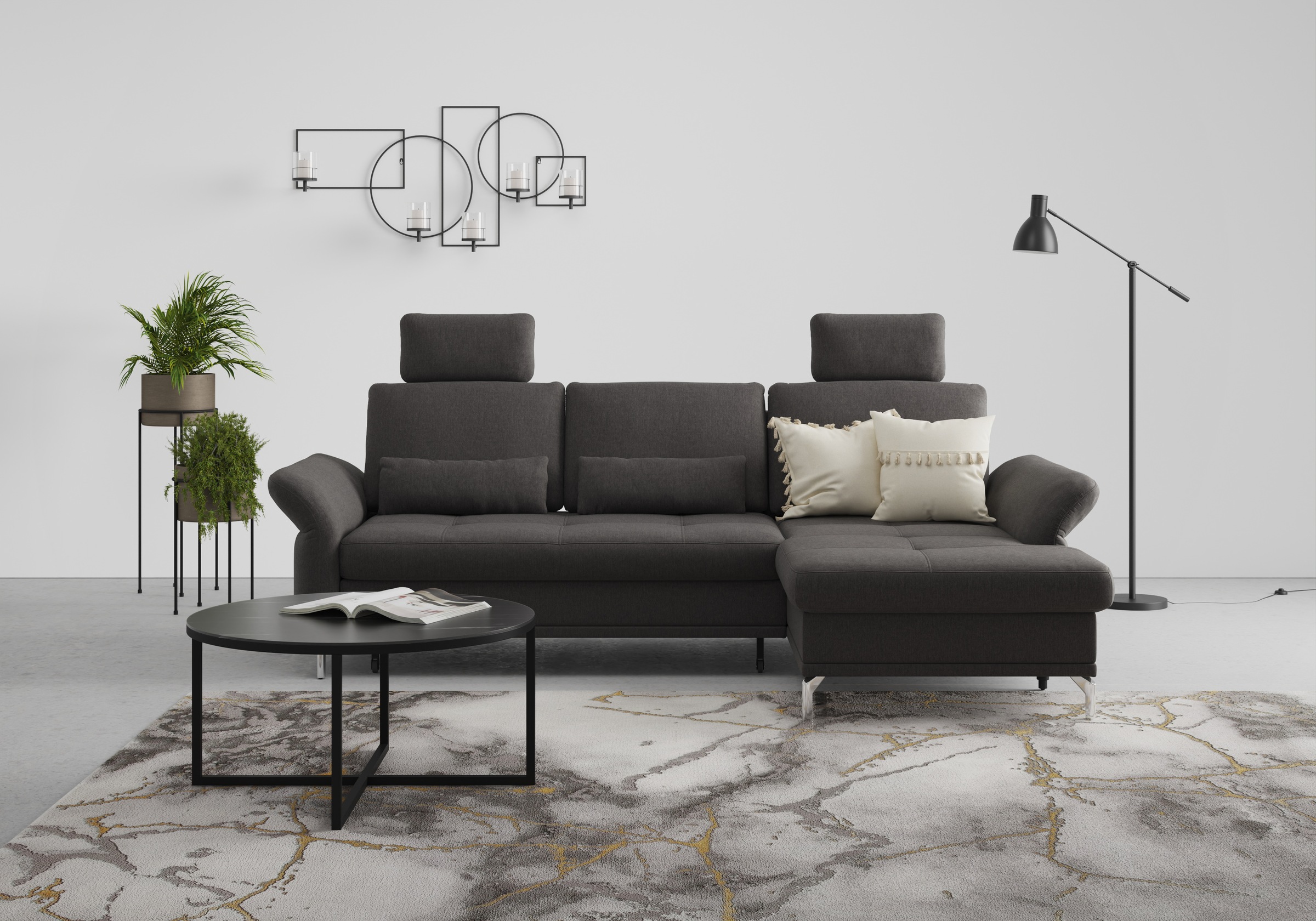 INOSIGN Ecksofa »Palm Beach L-Form«, Federkern, mit Sitztiefenverstellung, wahlweise mit Bettfunktion