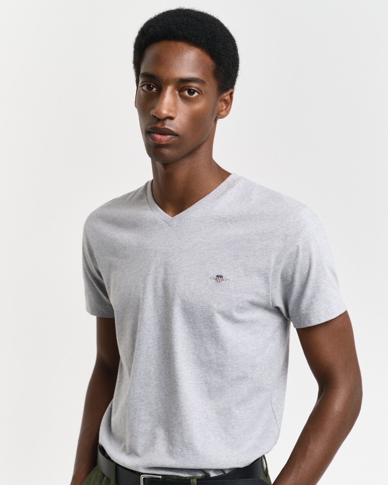 Gant T-Shirt "SLIM SHIELD V-NECK T-SHIRT", mit einer kleinen Logostickerei günstig online kaufen