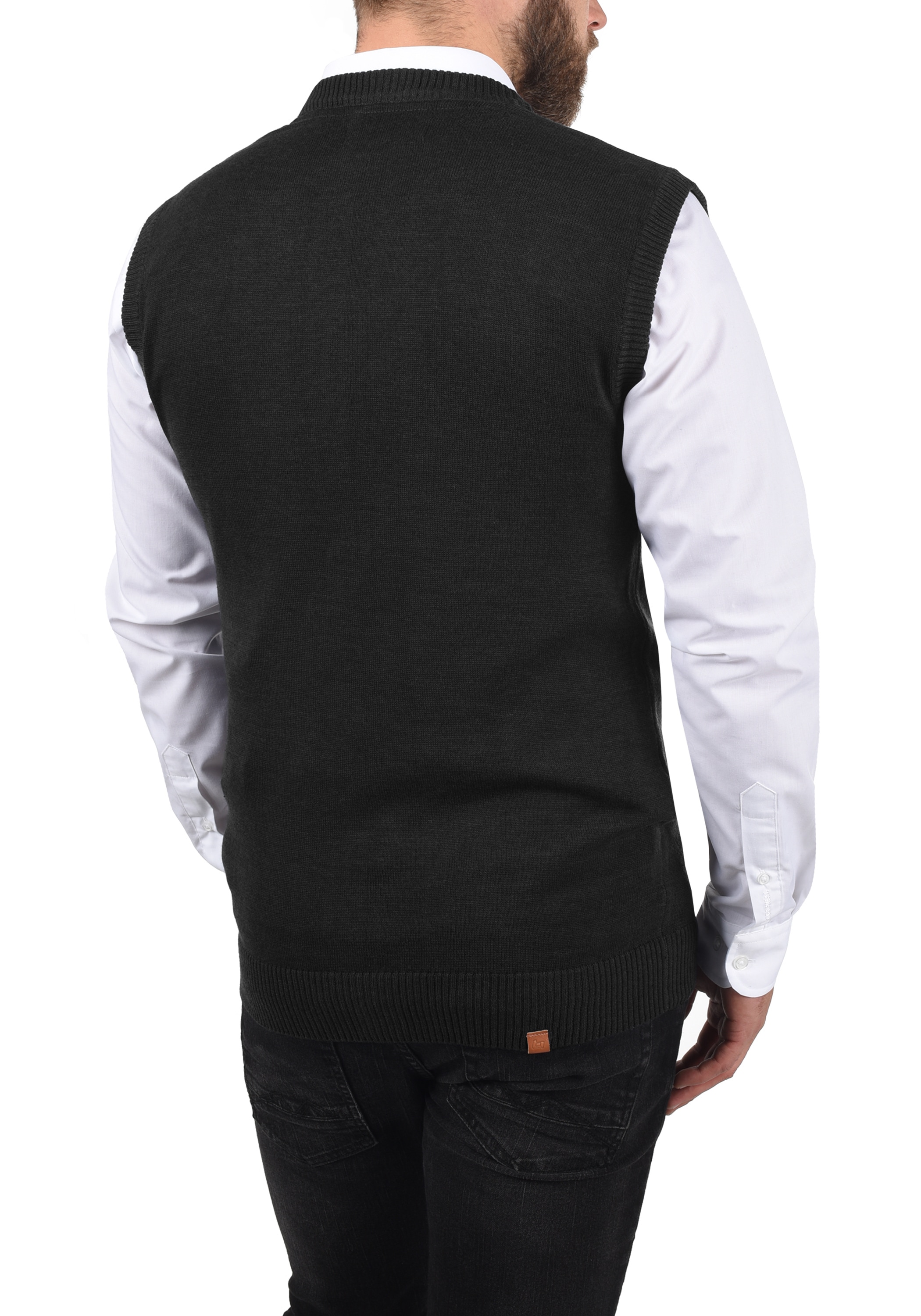 Blend Pullunder »BHLennardo« Stilvoller Pullunder mit Holzknopf-Leiste