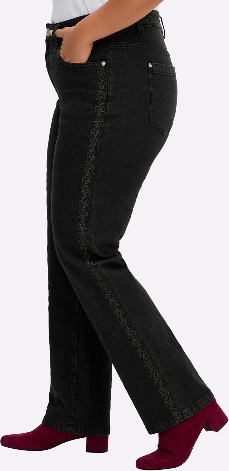 Sheego Anne Jeans Femme Noir Taille 56 3
