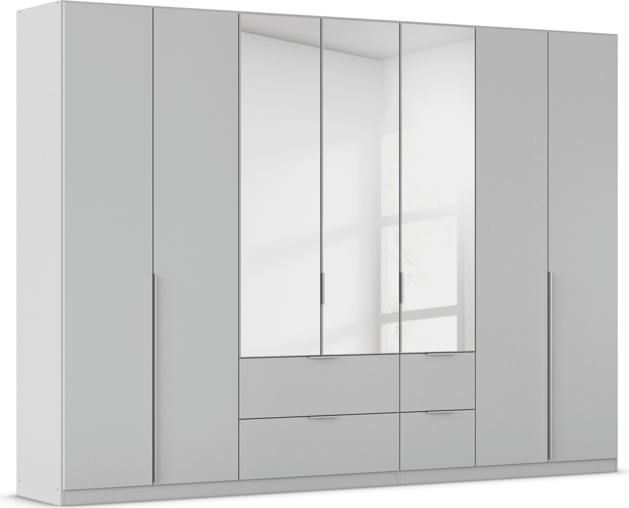 OTTO home Drehtürenschrank "Kleiderschrank Schrank Garderobe AGORDO mit Dekor- oder Hochglanzfront" in zwei Griff-Farben, Breiten 91-360 cm, mit Außenschubkästen, in 7 Breiten und 2 Höhen MADE IN GERMANY