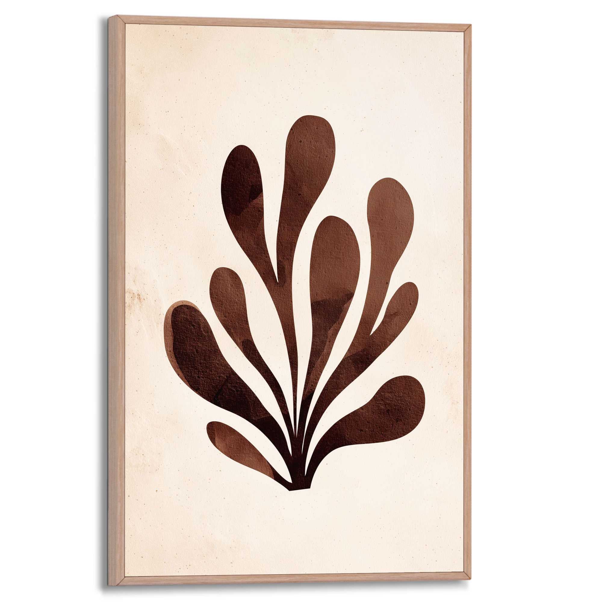 Reinders! Bild mit Rahmen »Abstrakte Pflanze« 1 Stk. tlg. Wohnzimmer - Beige - MDF - Abstrakt - 20x30 cm