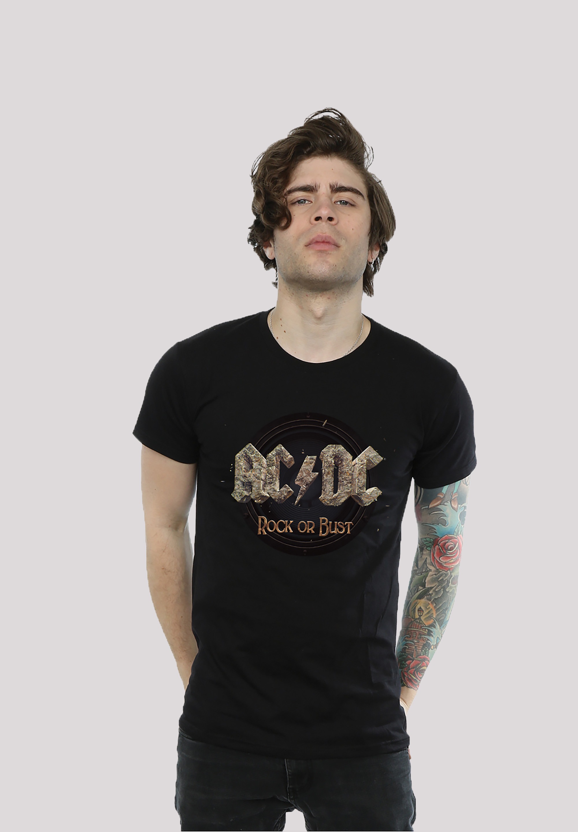 T-Shirt »ACDC Rock or Bust für Kinder & Herren«, Print