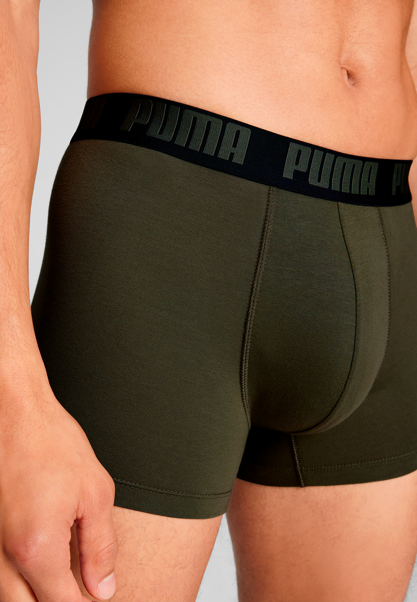 PUMA Boxershorts »PUMA MEN EVERYDAY BASIC BOXERS 2P«, (2er Pack), mit Logobund