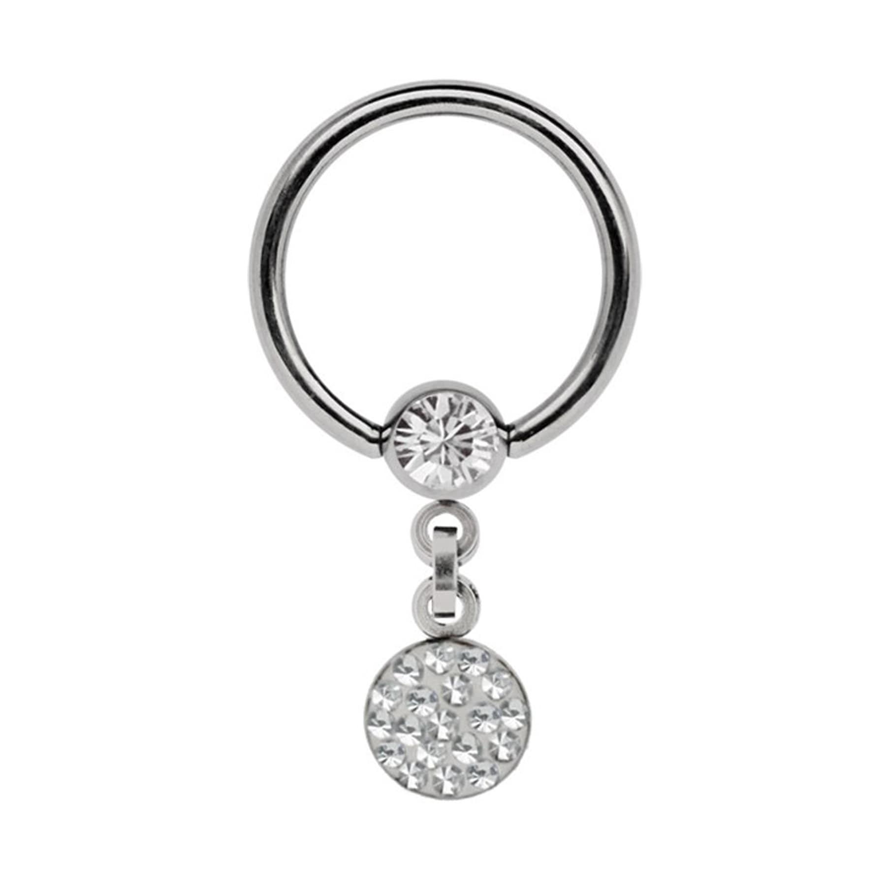 Intimpiercing »Piercing  Intimpiercing «, 5 mm Strasskugel + Kette mit Kreis und...